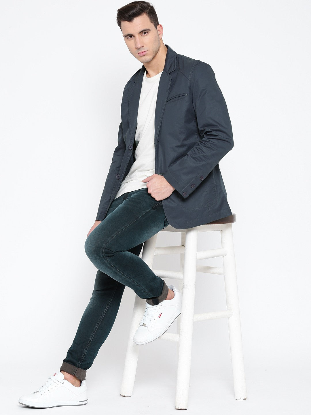 SPYKAR Casual Blazer in Navy