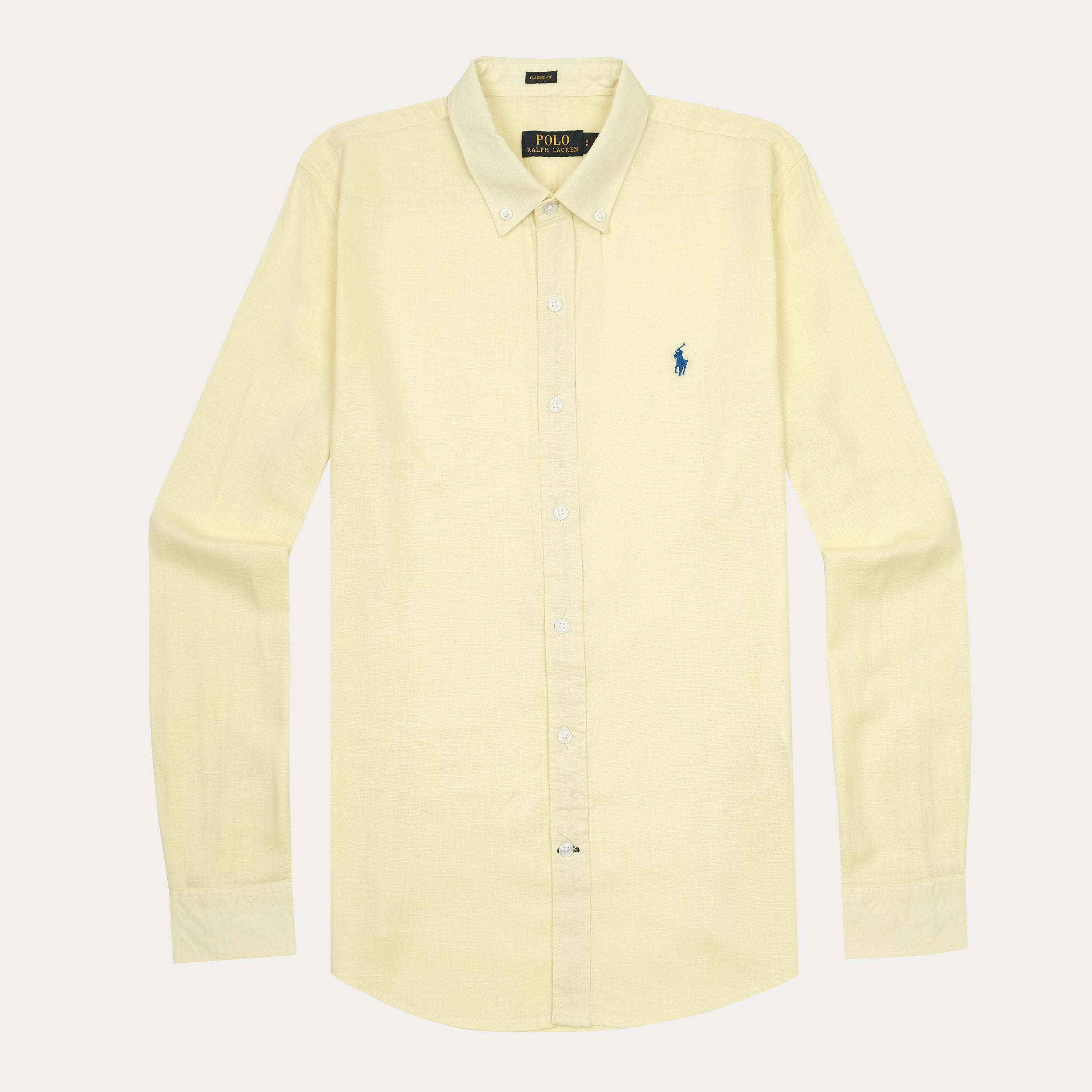 Polo Ralph Lauren Classic Fit Sunny Lemon Linen Button-Up Shirt