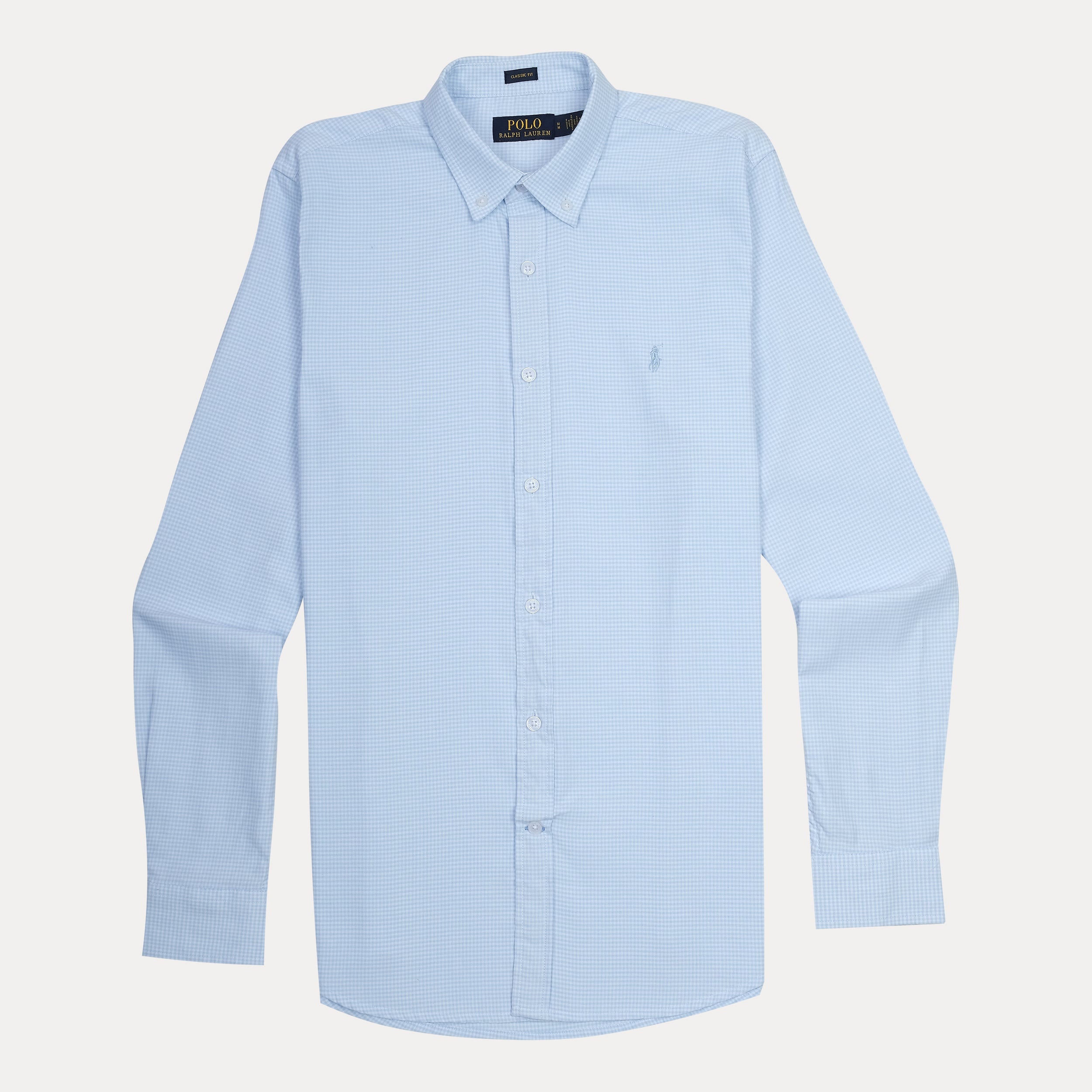 Polo Ralph Lauren Classic Fit Sky Blue Gingham Shirt