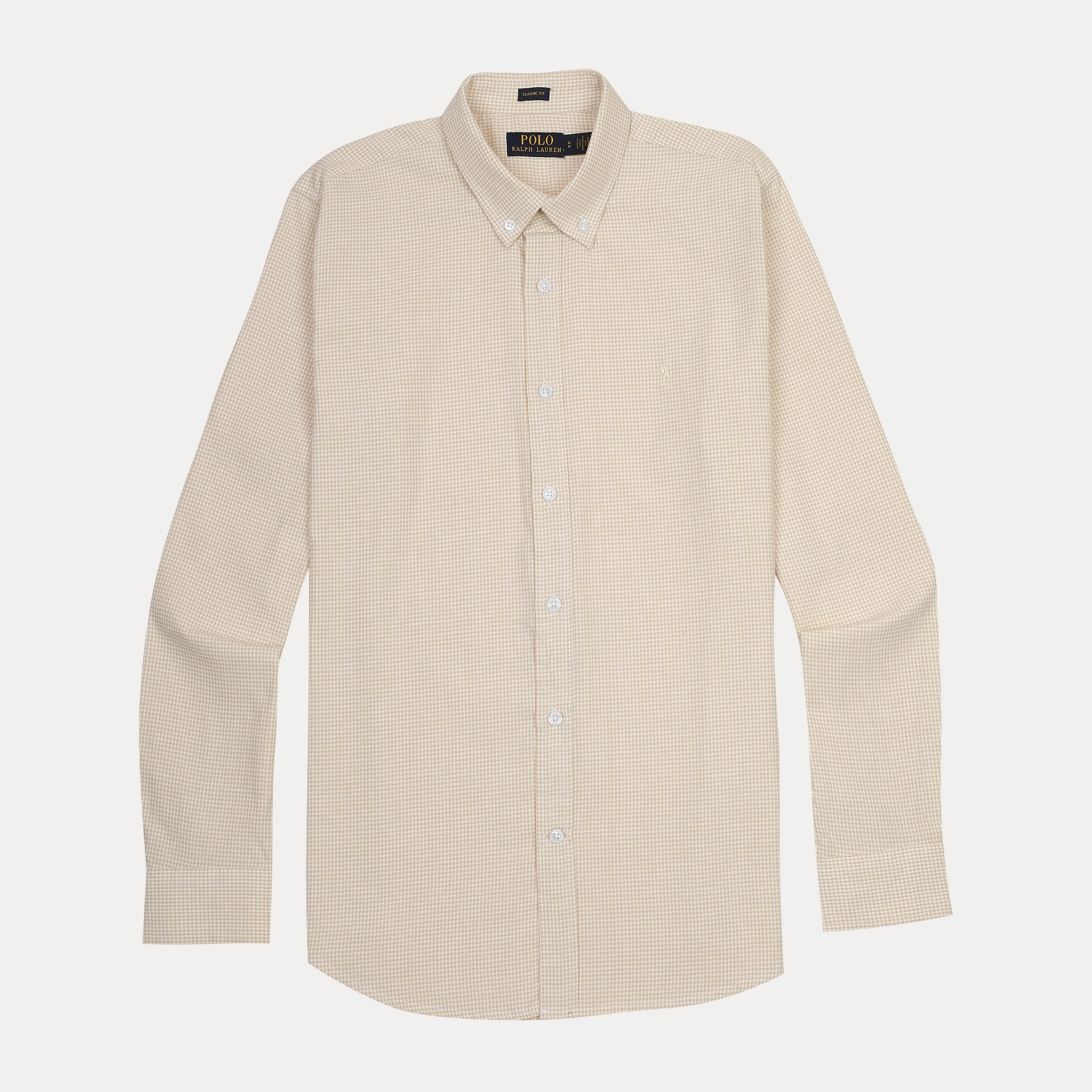 Polo Ralph Lauren Classic Fit Gingham Shirt in Creamy Biscotti