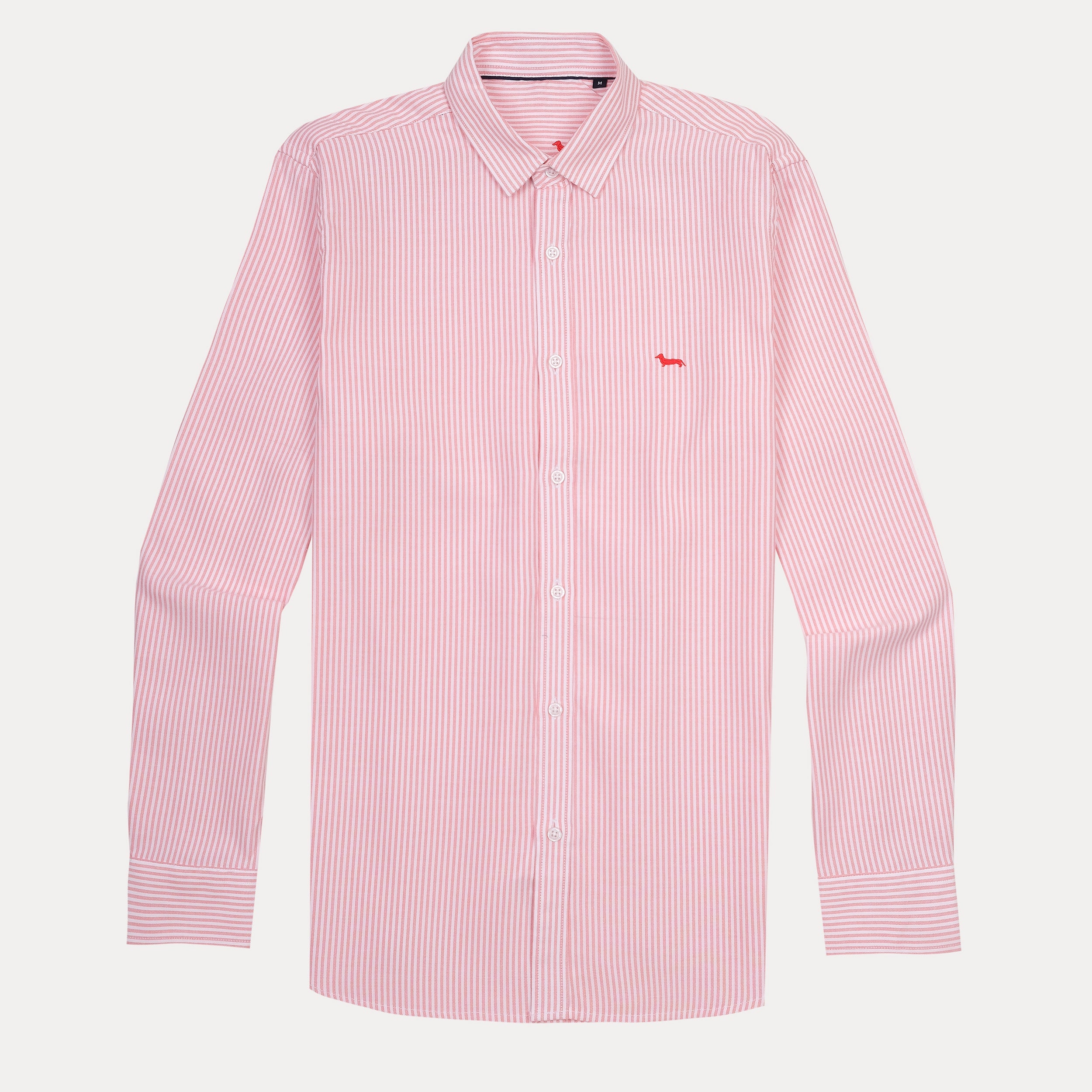 Harmont & Blaine Striped Elegance Shirt in Blushing Coral