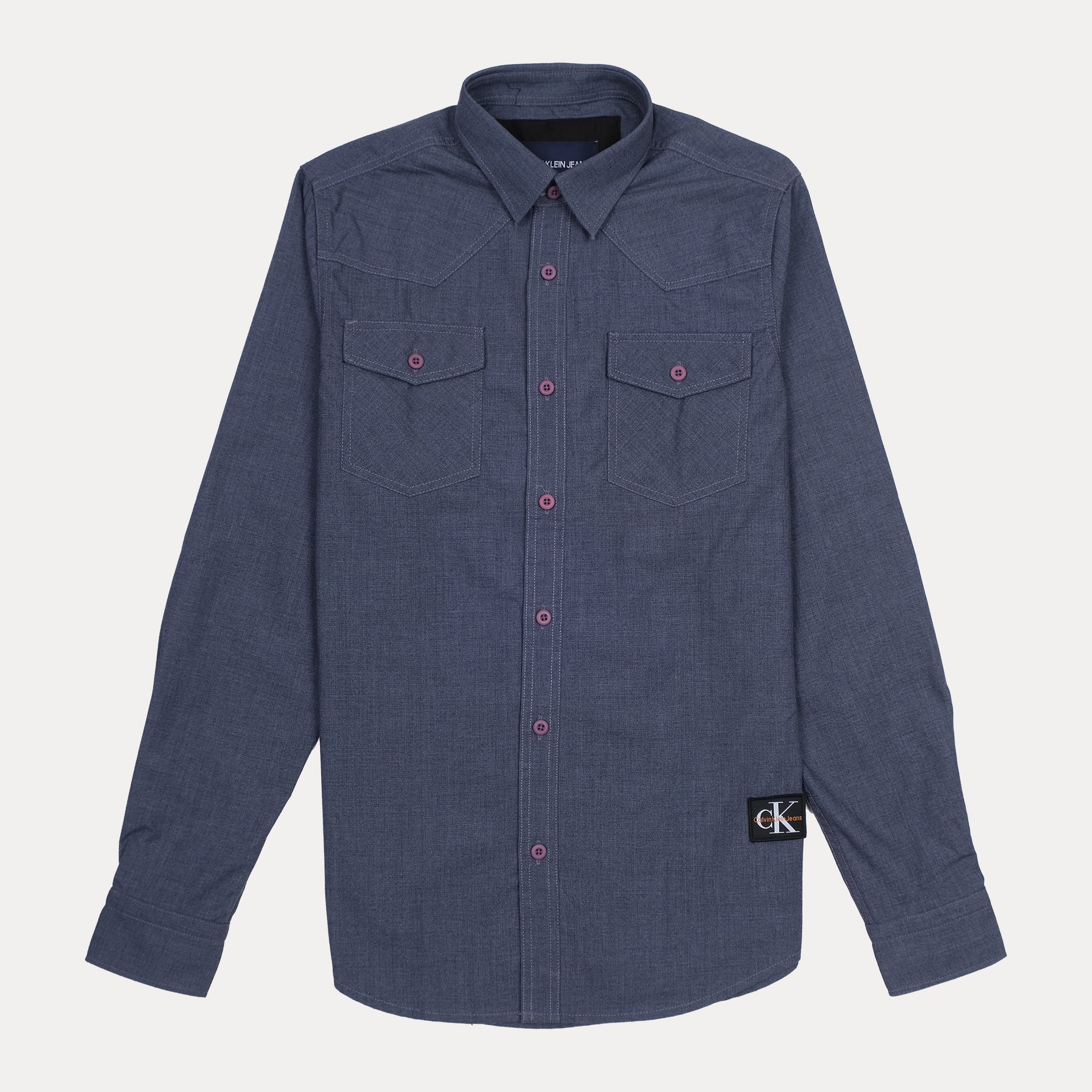 CALVIN KLEIN JEANS Astral Blue Classic Fit Long Sleeve Shirt