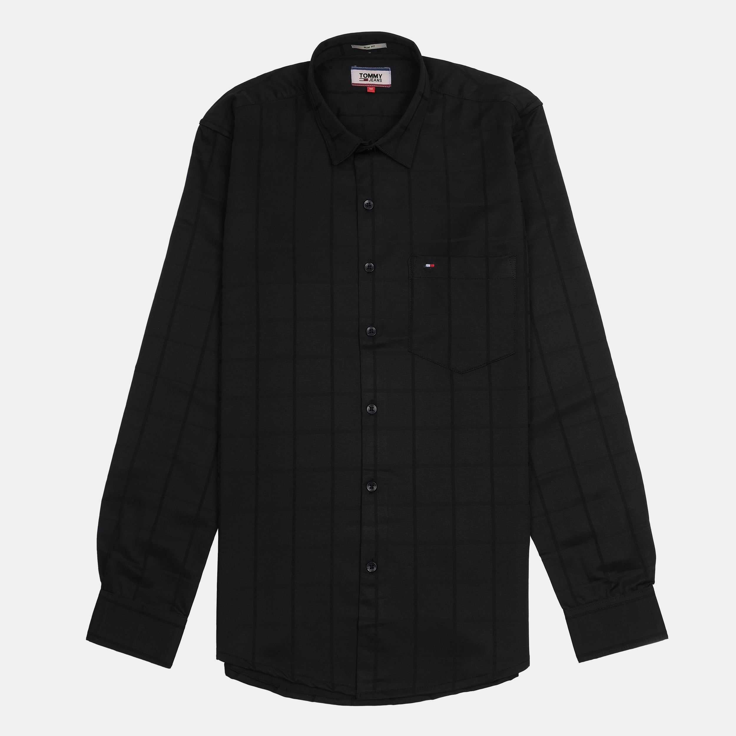 Tommy Jeans Sleek Midnight Checkered Button-Up Shirt