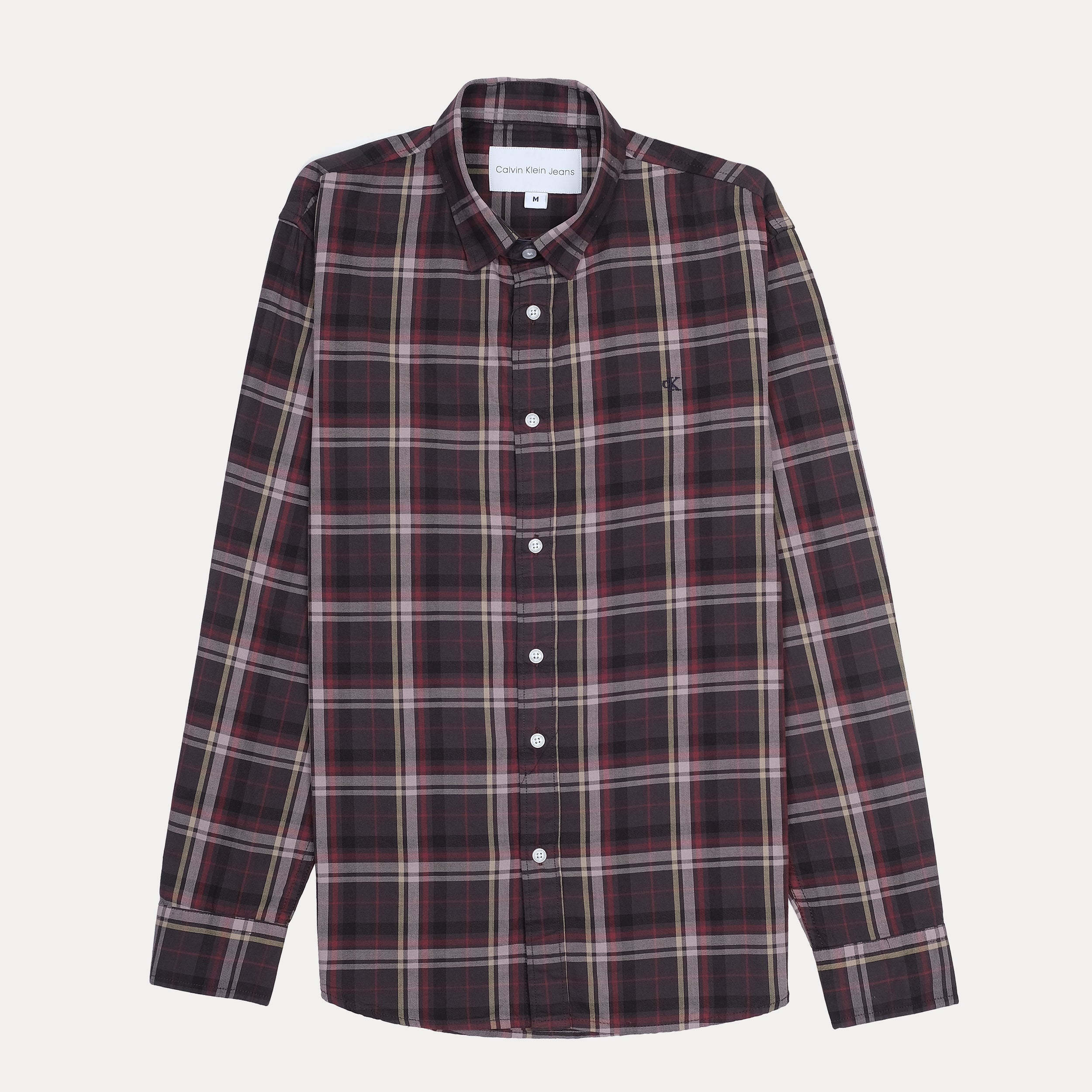 CALVIN KLEIN JEANS Prismatic Juniper Smoke Classic Fit Long Sleeve Button-Up Shirt