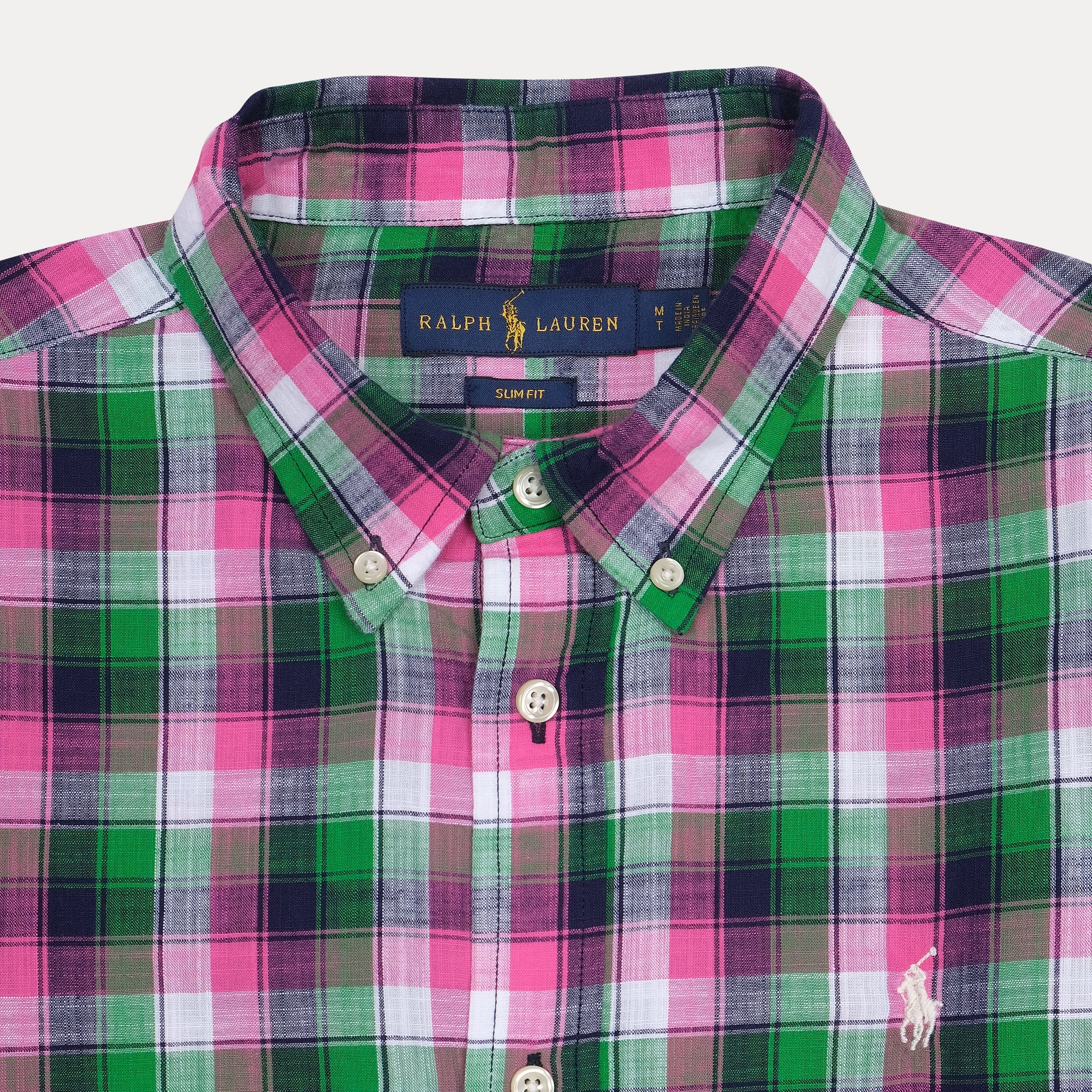 Ralph Lauren Sunfit Plaid Shirt in Pink and Green