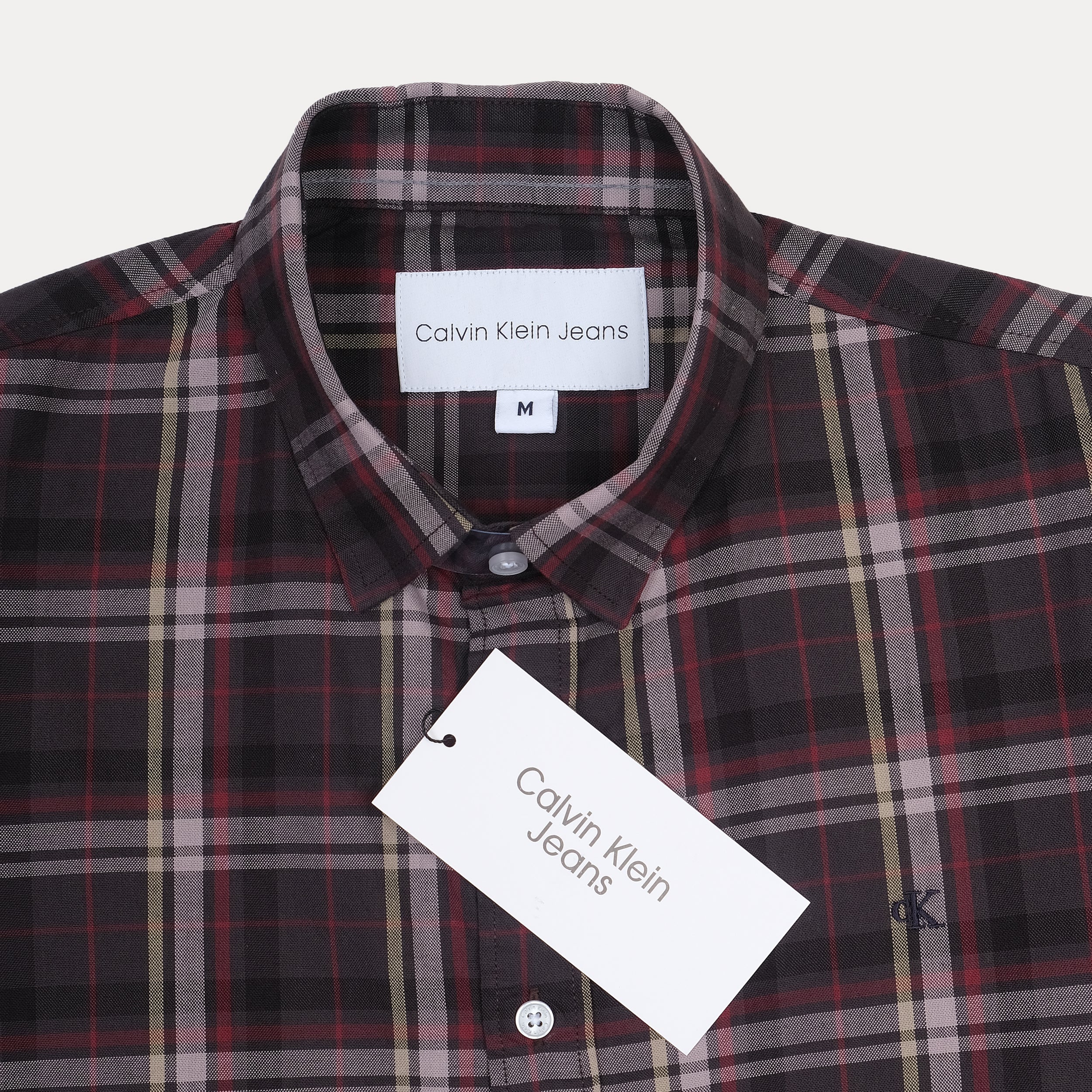 CALVIN KLEIN JEANS Prismatic Juniper Smoke Classic Fit Long Sleeve Button-Up Shirt