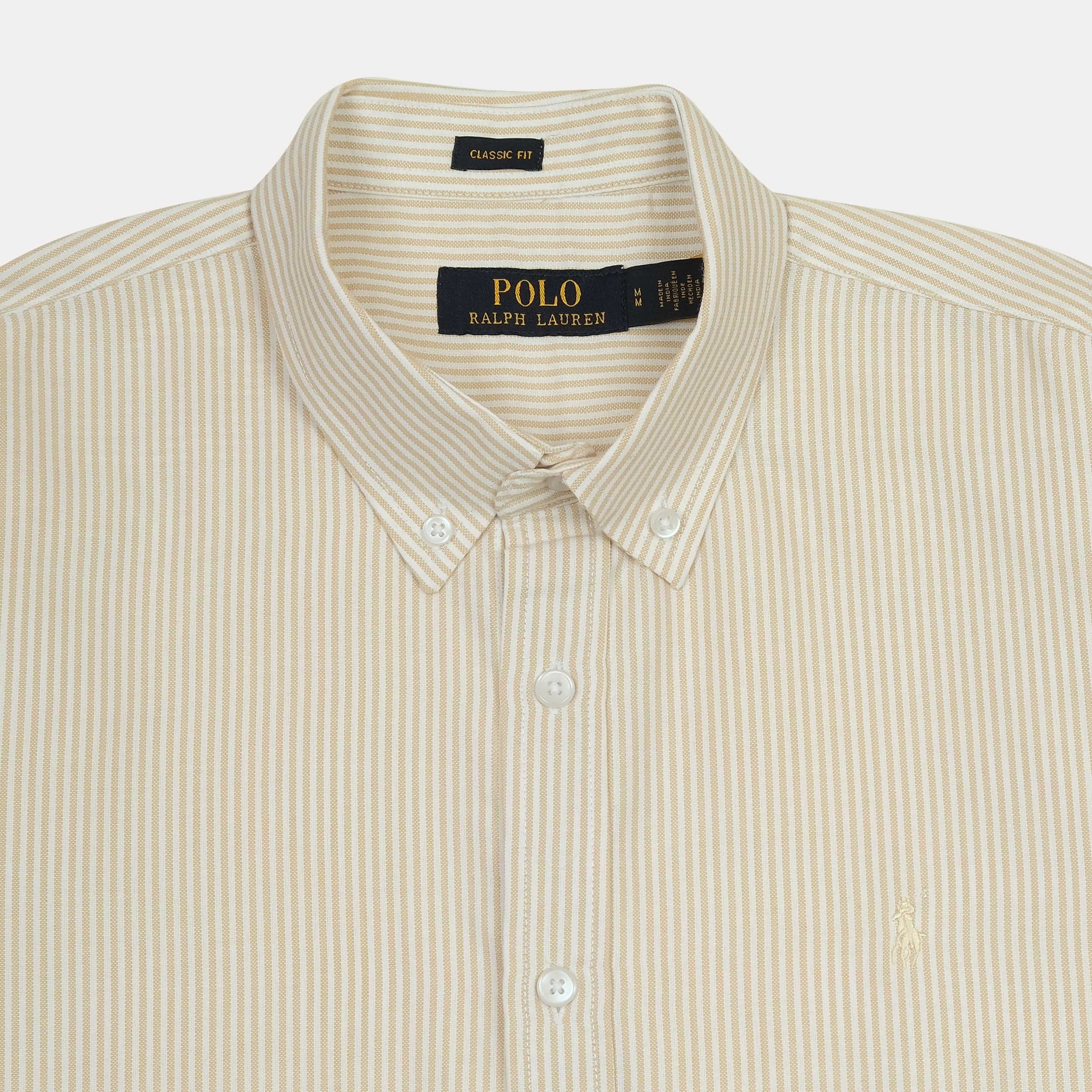Polo Ralph Lauren Classic Fit Striped Shirt in Creamy Vanilla Swirl