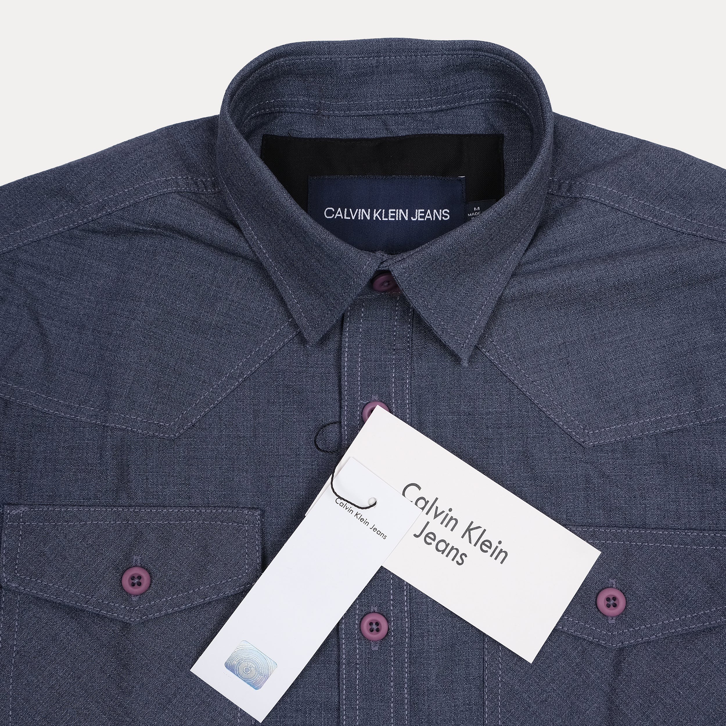 CALVIN KLEIN JEANS Astral Blue Classic Fit Long Sleeve Shirt