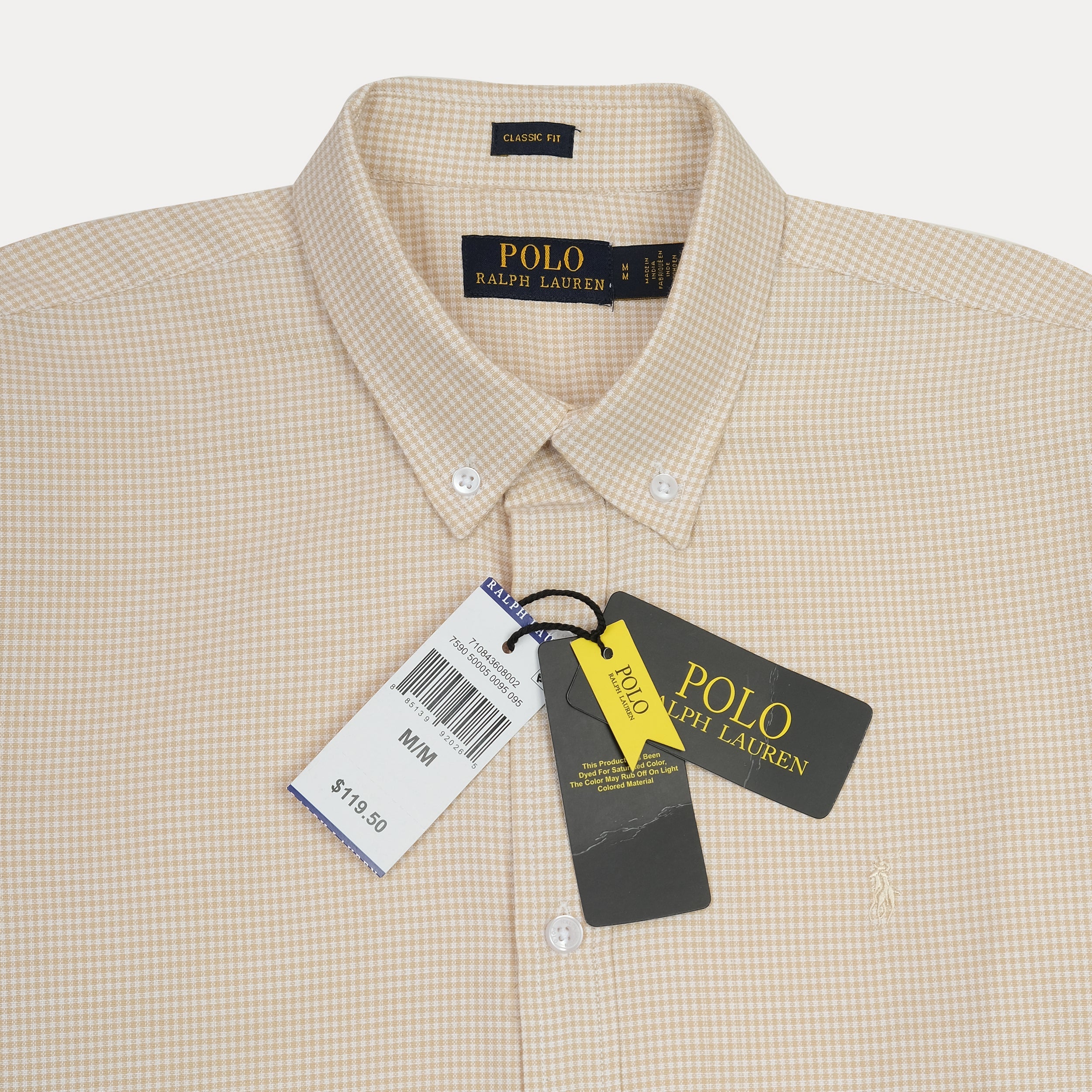 Polo Ralph Lauren Classic Fit Gingham Shirt in Creamy Biscotti