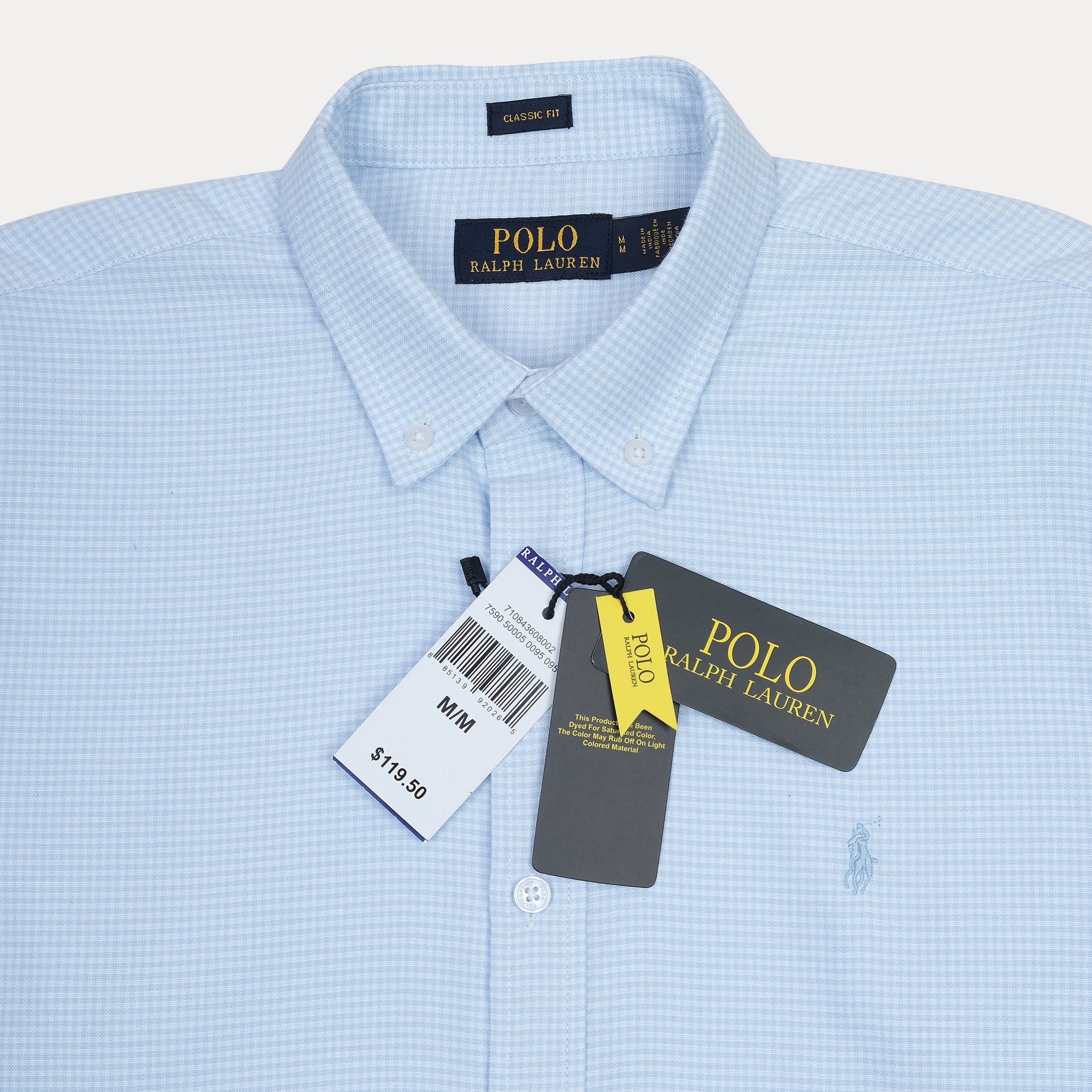 Polo Ralph Lauren Classic Fit Sky Blue Gingham Shirt