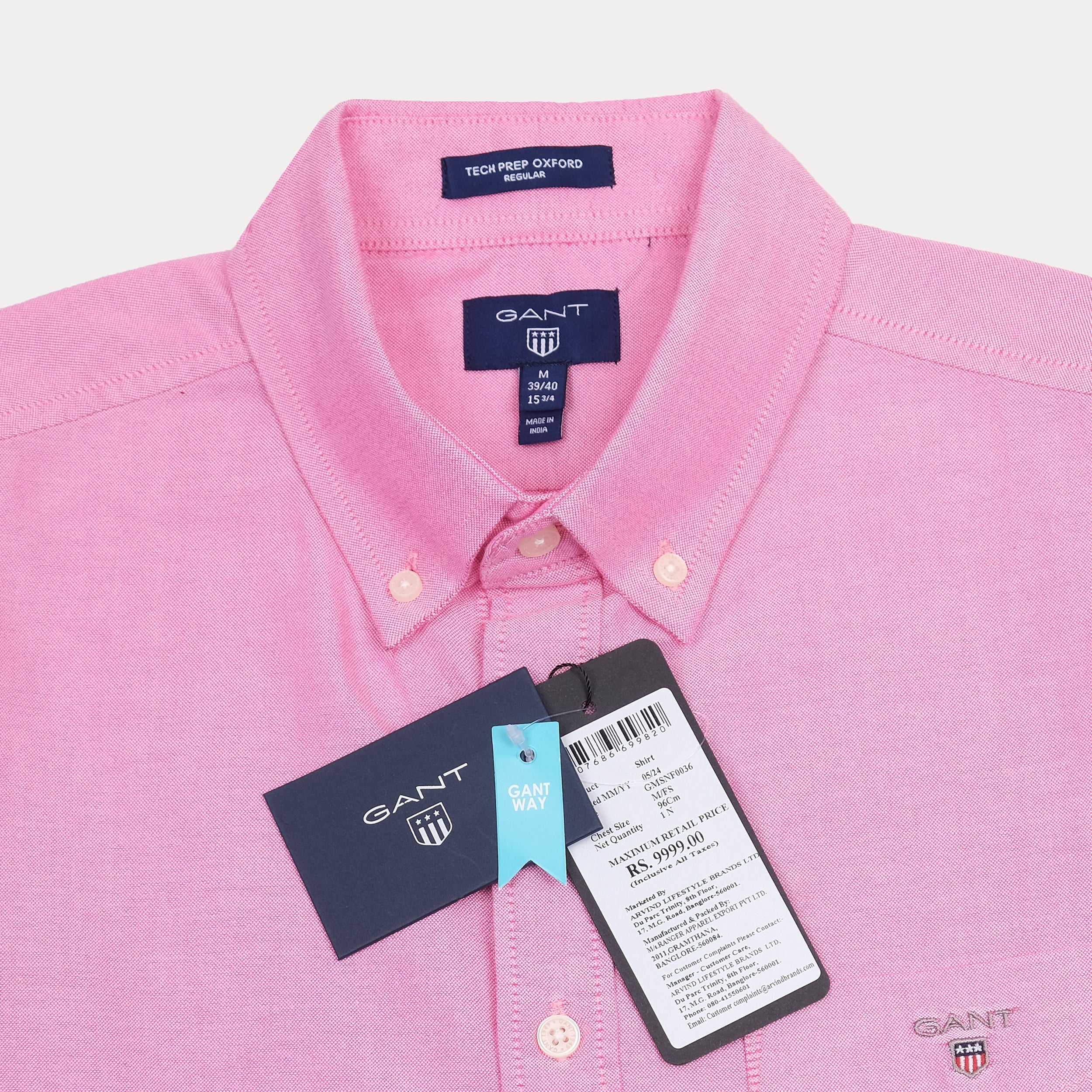 GANT Tech Prep Oxford Shirt in Blush Blossom