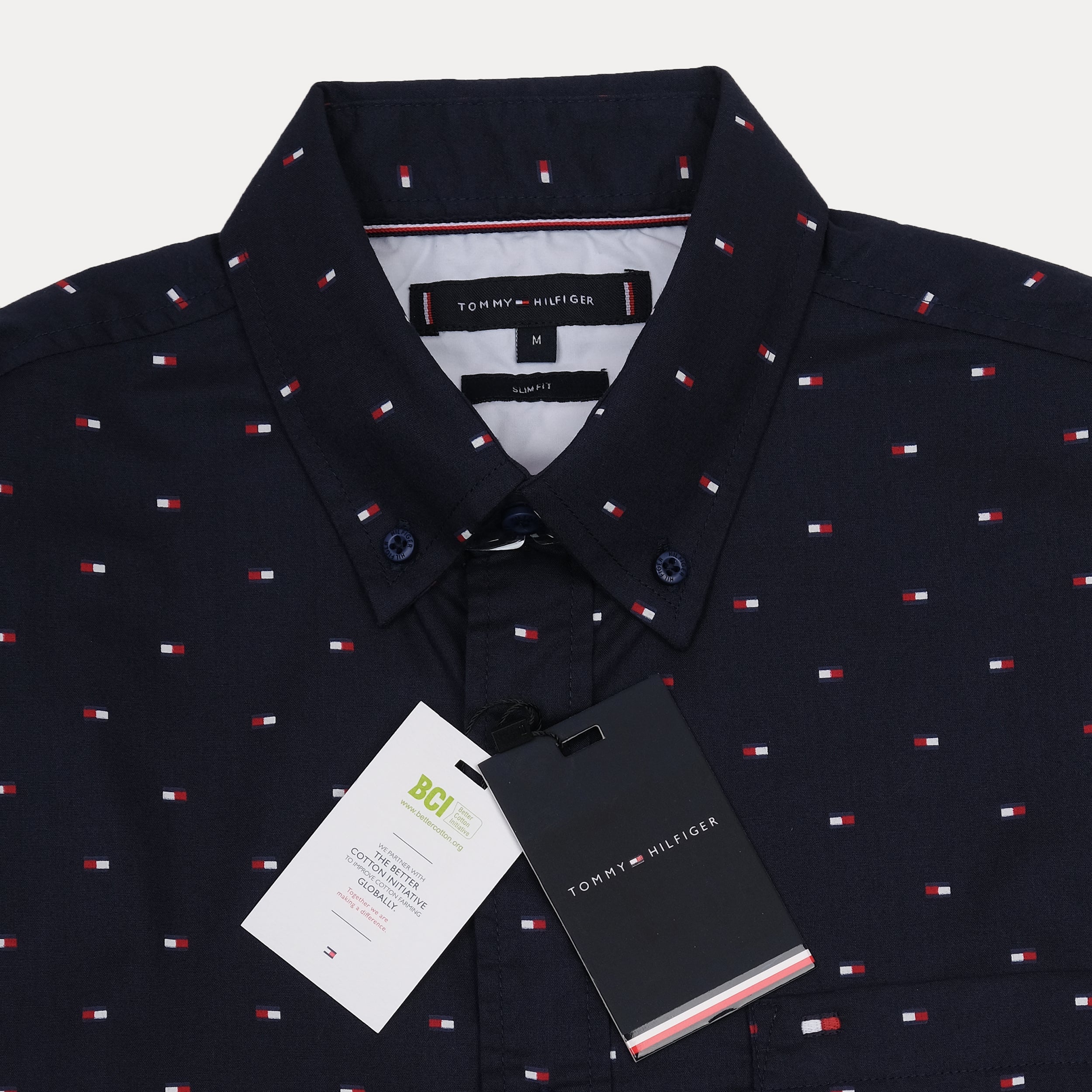Tommy Hilfiger Dapper Navy Logo Print Delight Shirt