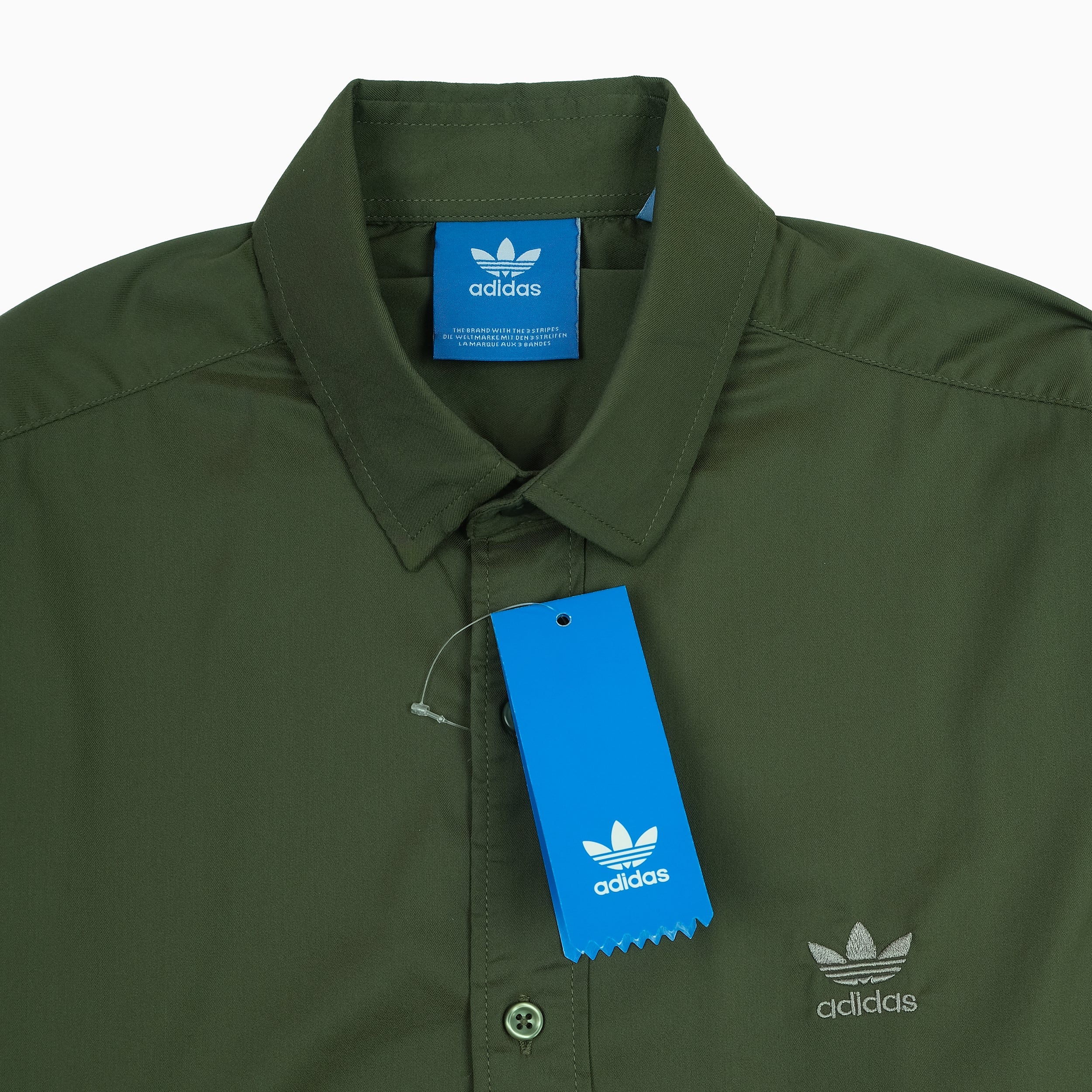 adidas Classic Green Button-Up Shirt