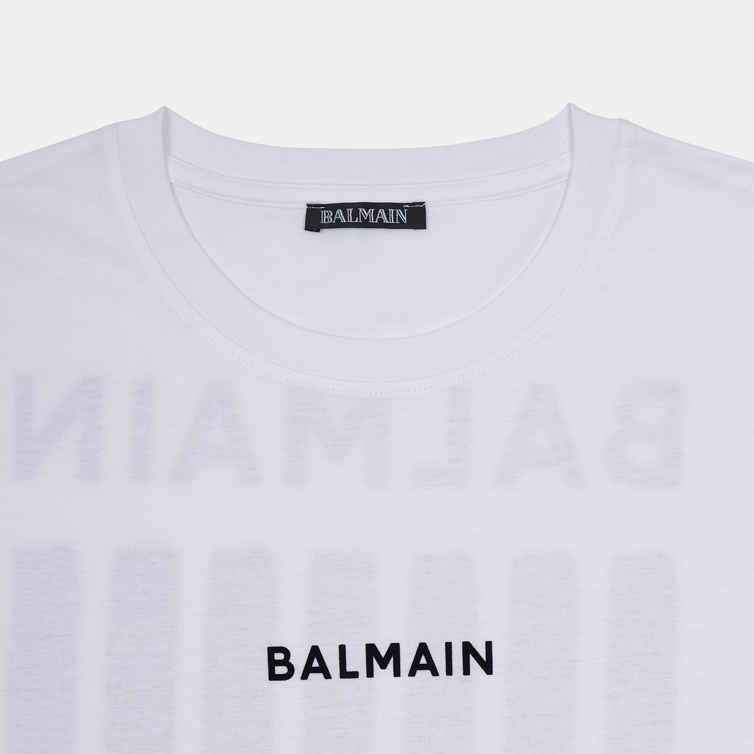 BALMAIN Chic Whisper White Graphic Tee