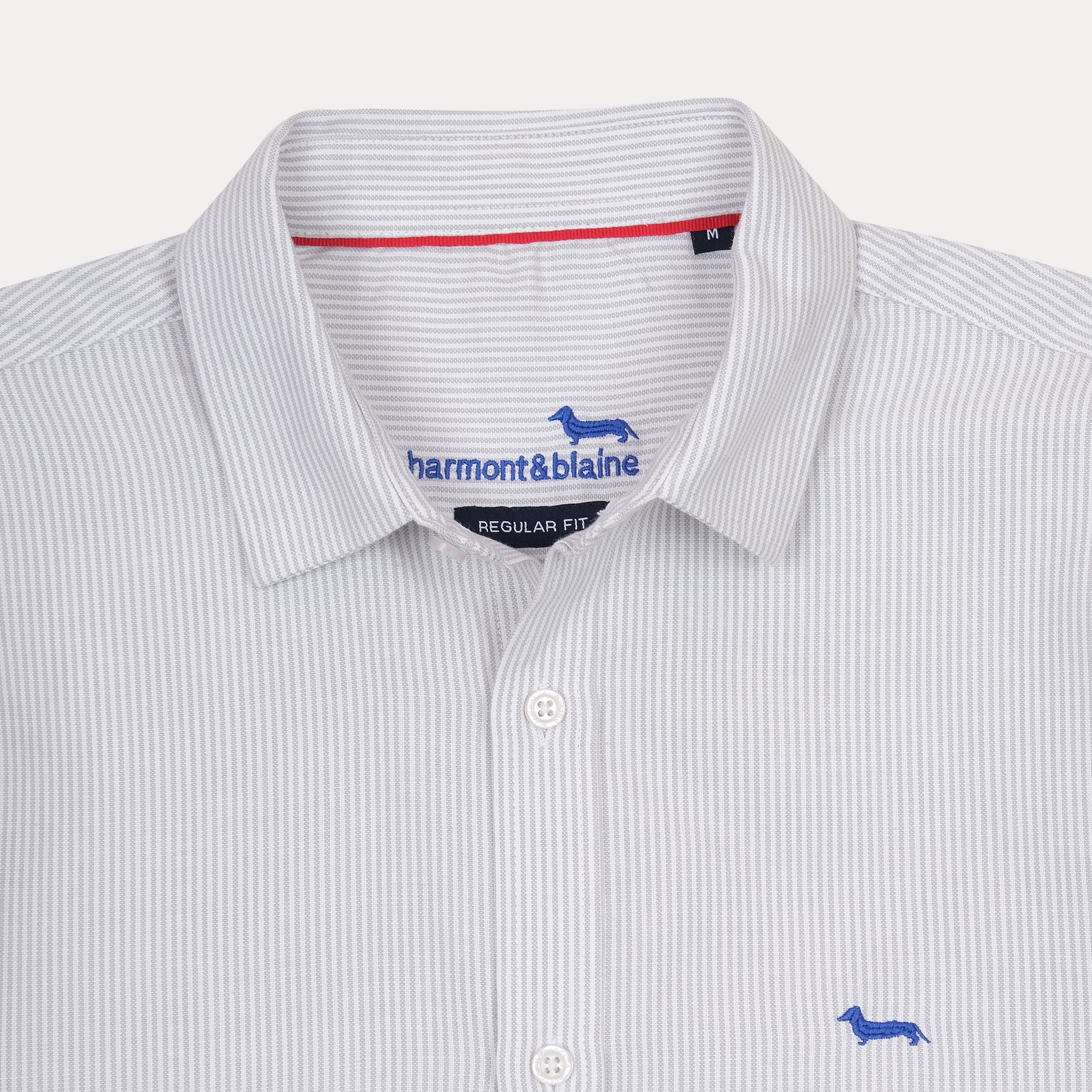 harmont&blaine Striped Elegance Shirt in Soft Sky