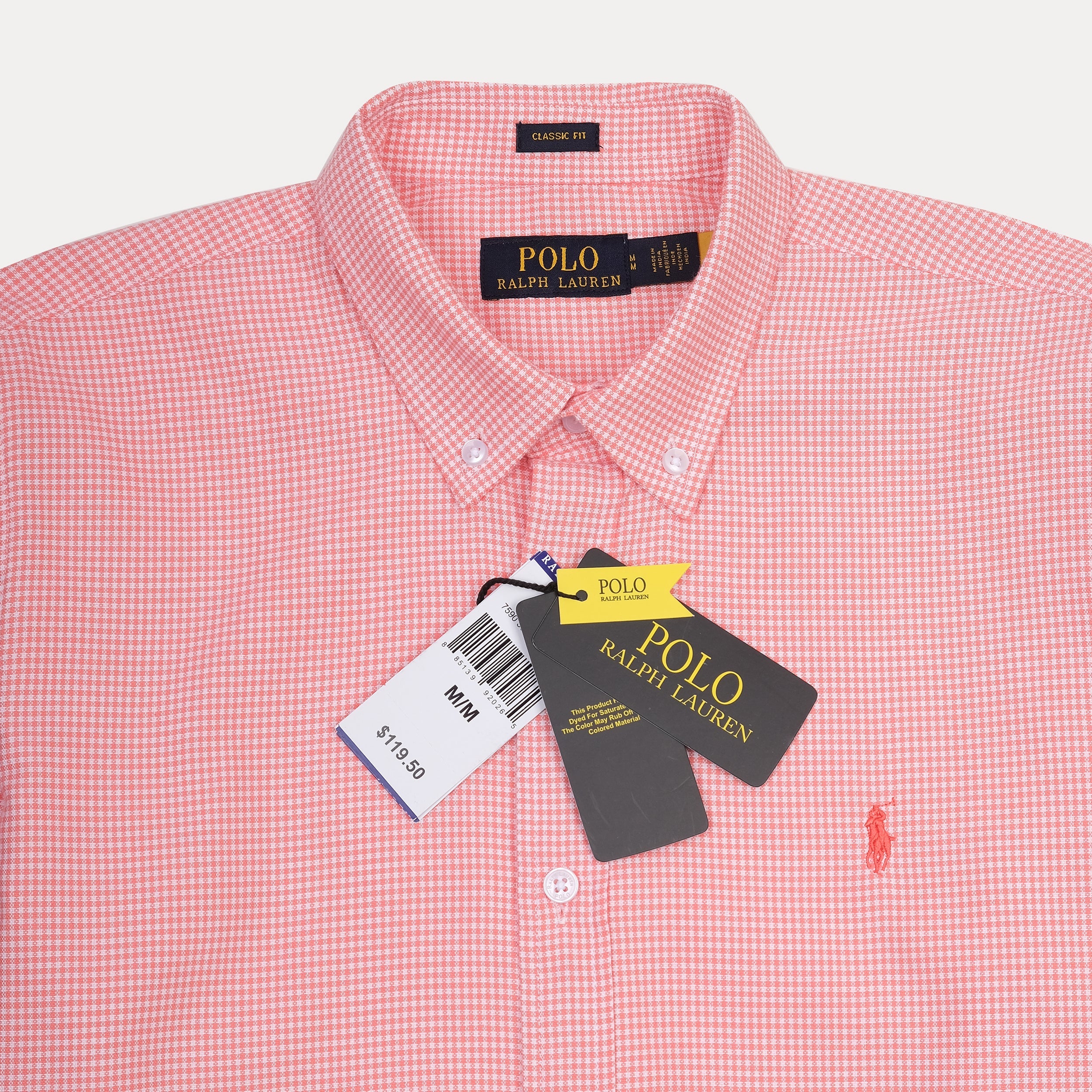 Polo Ralph Lauren Classic Fit Gingham Shirt in Coral Blush