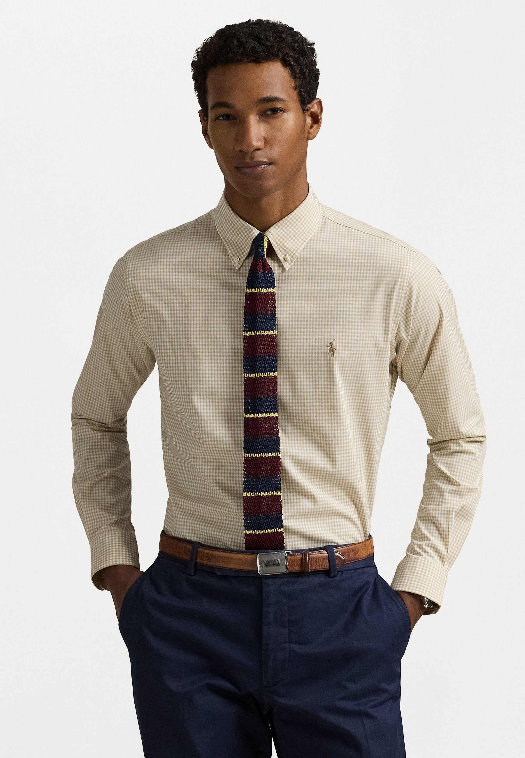 Polo Ralph Lauren Classic Fit Gingham Shirt in Creamy Biscotti