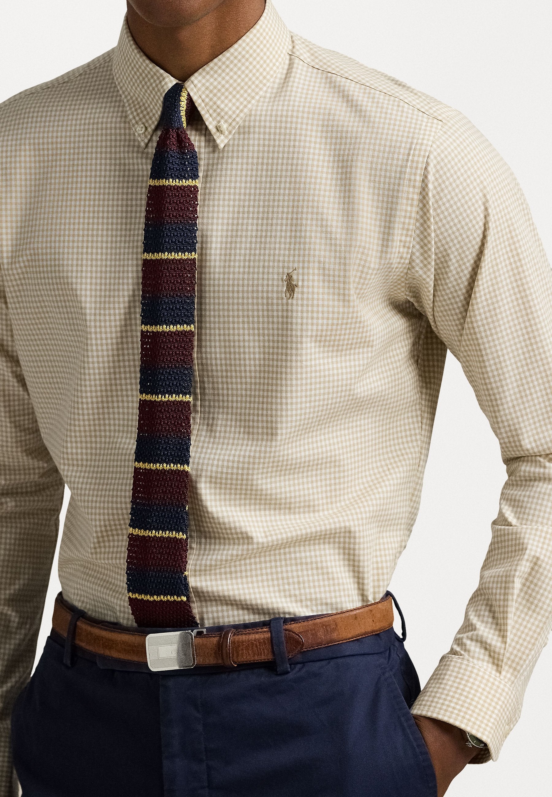 Polo Ralph Lauren Classic Fit Gingham Shirt in Creamy Biscotti