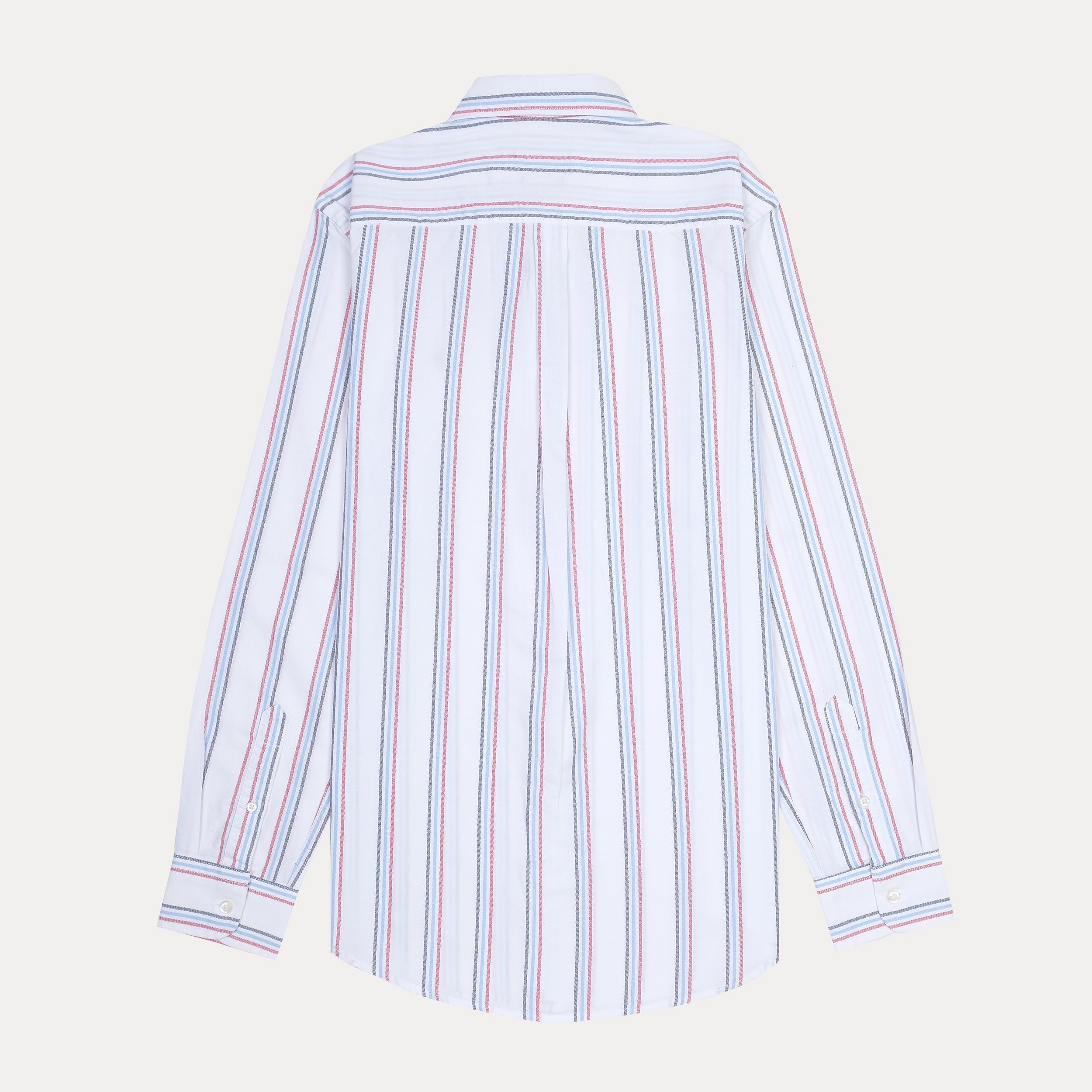 Polo Ralph Lauren Striped Elegance Button-Up Shirt in Crisp Cloud White