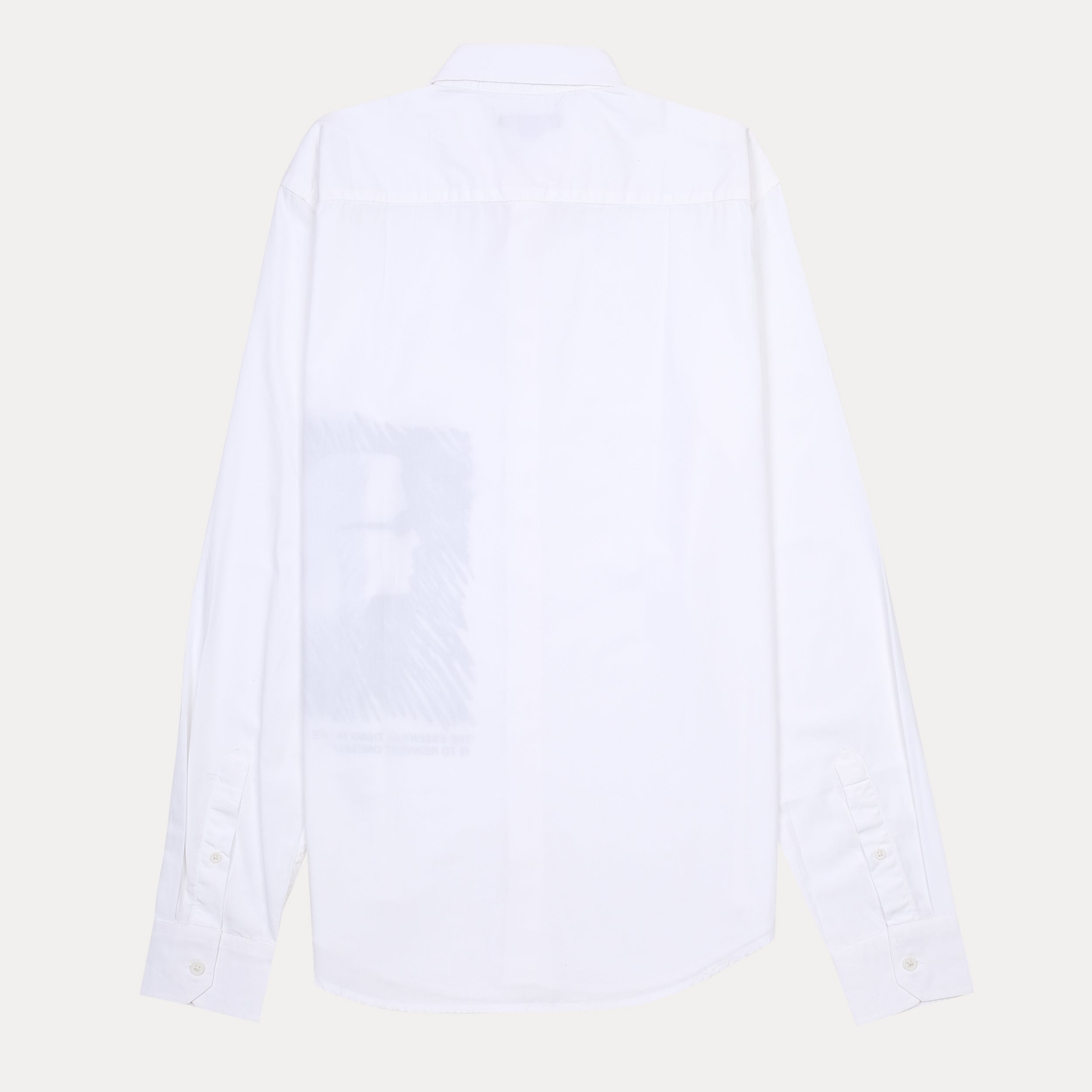 KARL LAGERFELD Chic White Cotton Shirt with Artistic Print