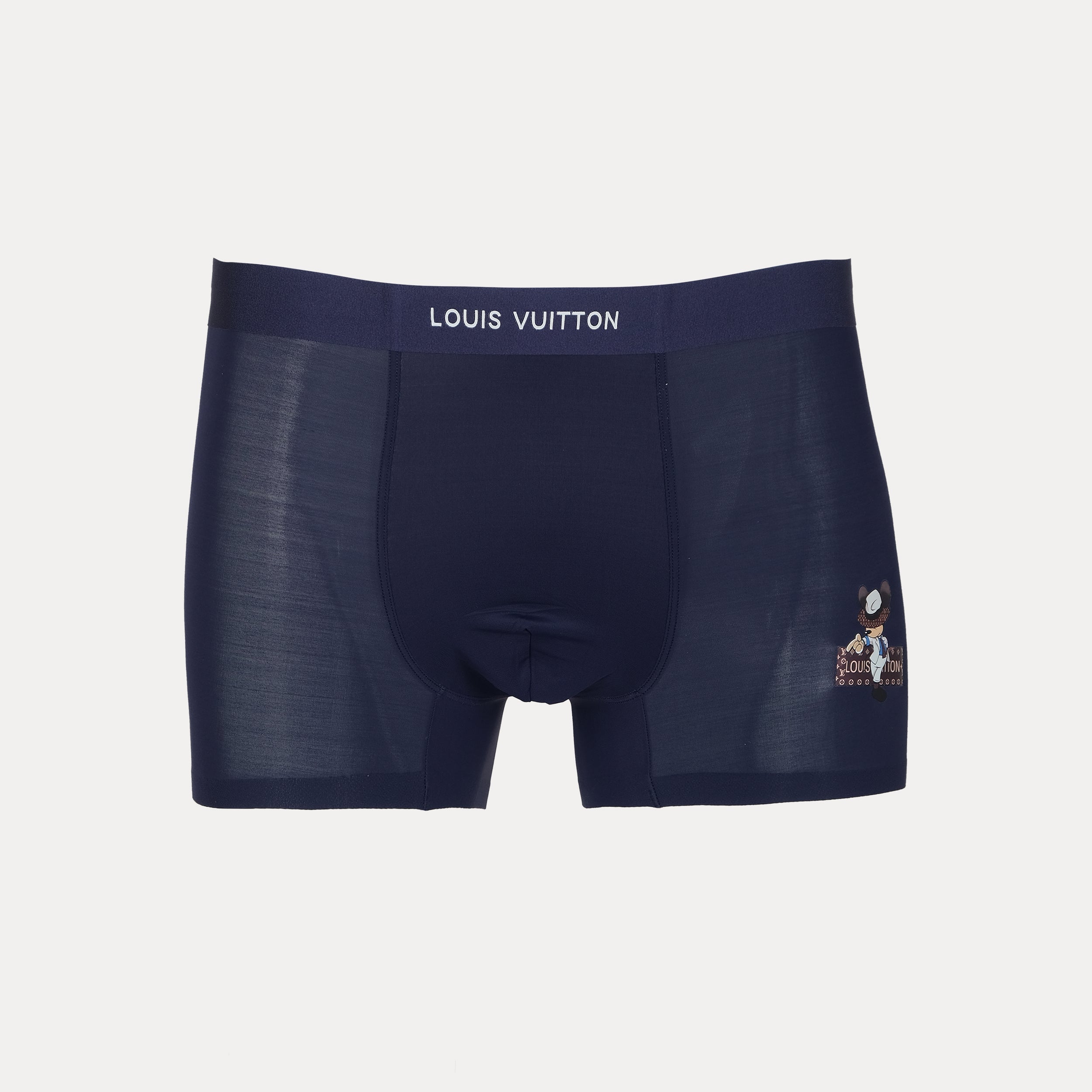 Louis Vuitton Versace Stichless Luxurious Midnight Blue Boxer Briefs