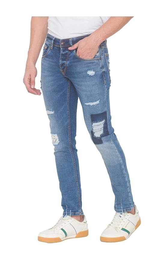 Spykar Distressed Slim Fit Jeans