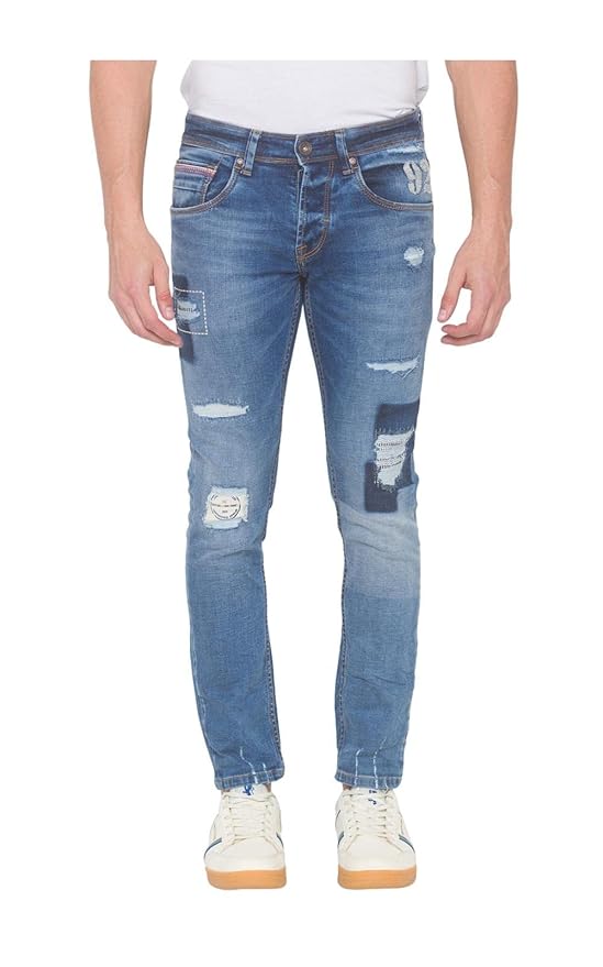 Spykar Distressed Slim Fit Jeans