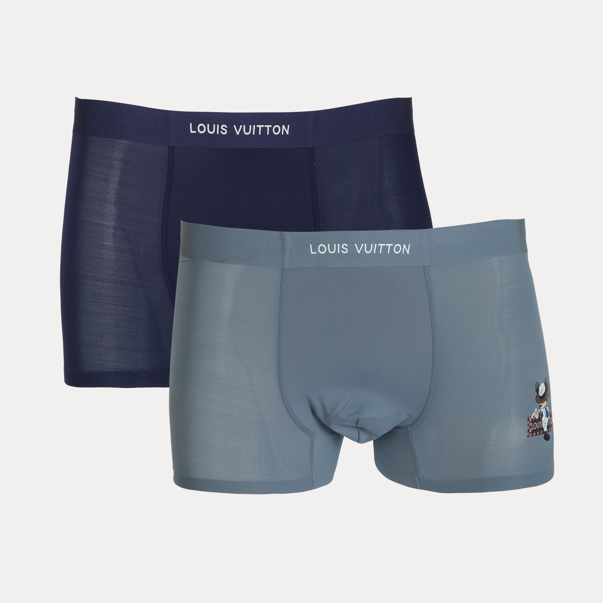 Louis Vuitton Versace Stichless Luxurious Midnight Blue Boxer Briefs