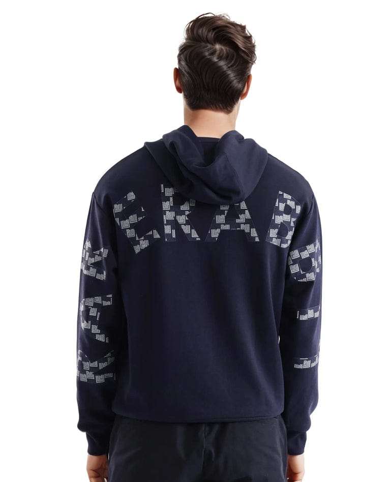 RARE RABBIT Cozy Midnight Blue Graphic Hoodie