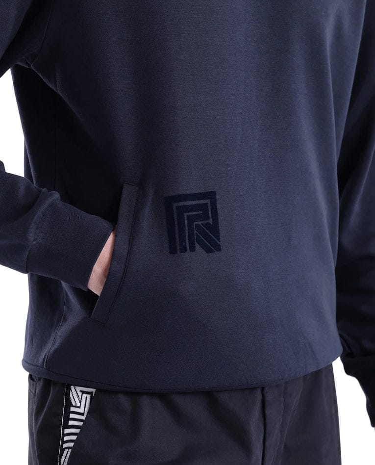 RARE RABBIT Cozy Midnight Blue Graphic Hoodie