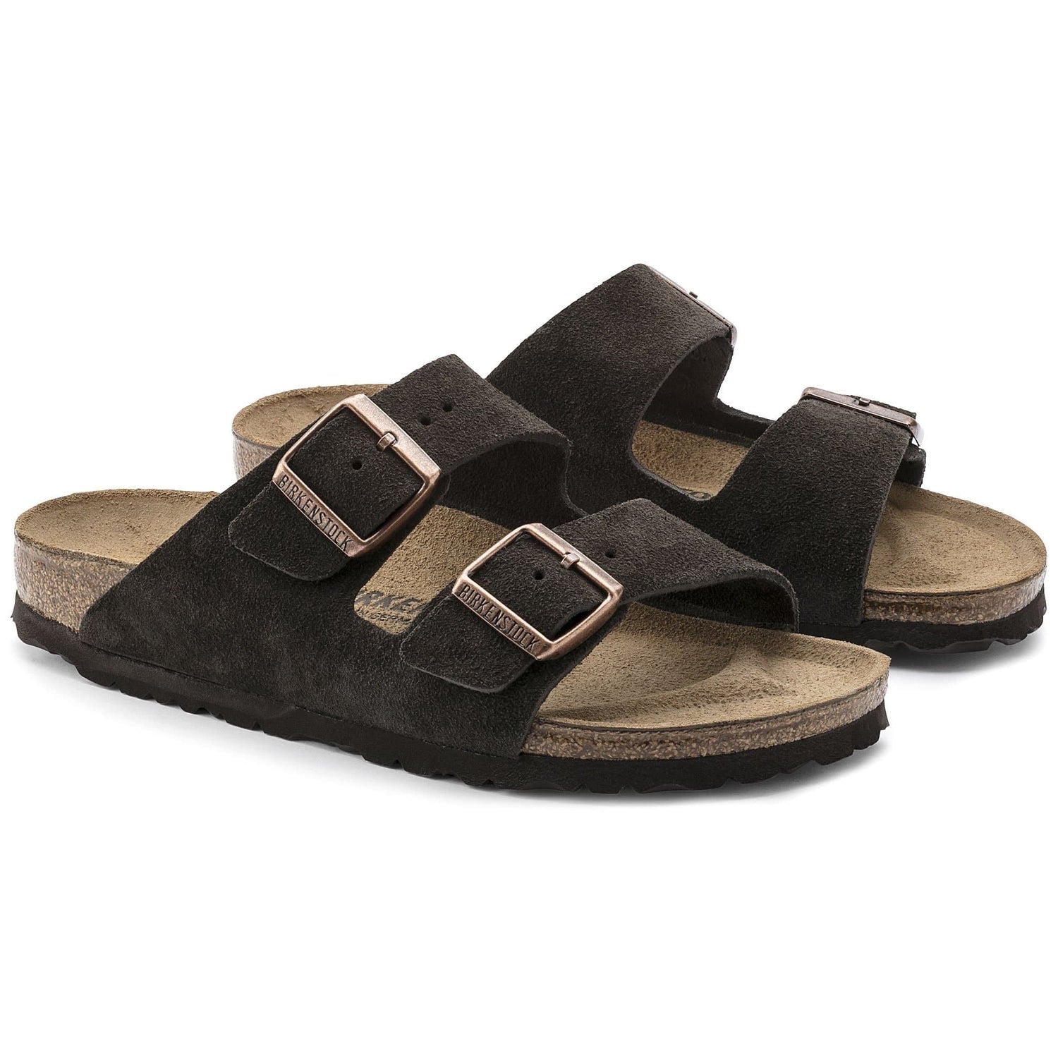 Birkenstock Suede Sandals in Charcoal Dreamscape