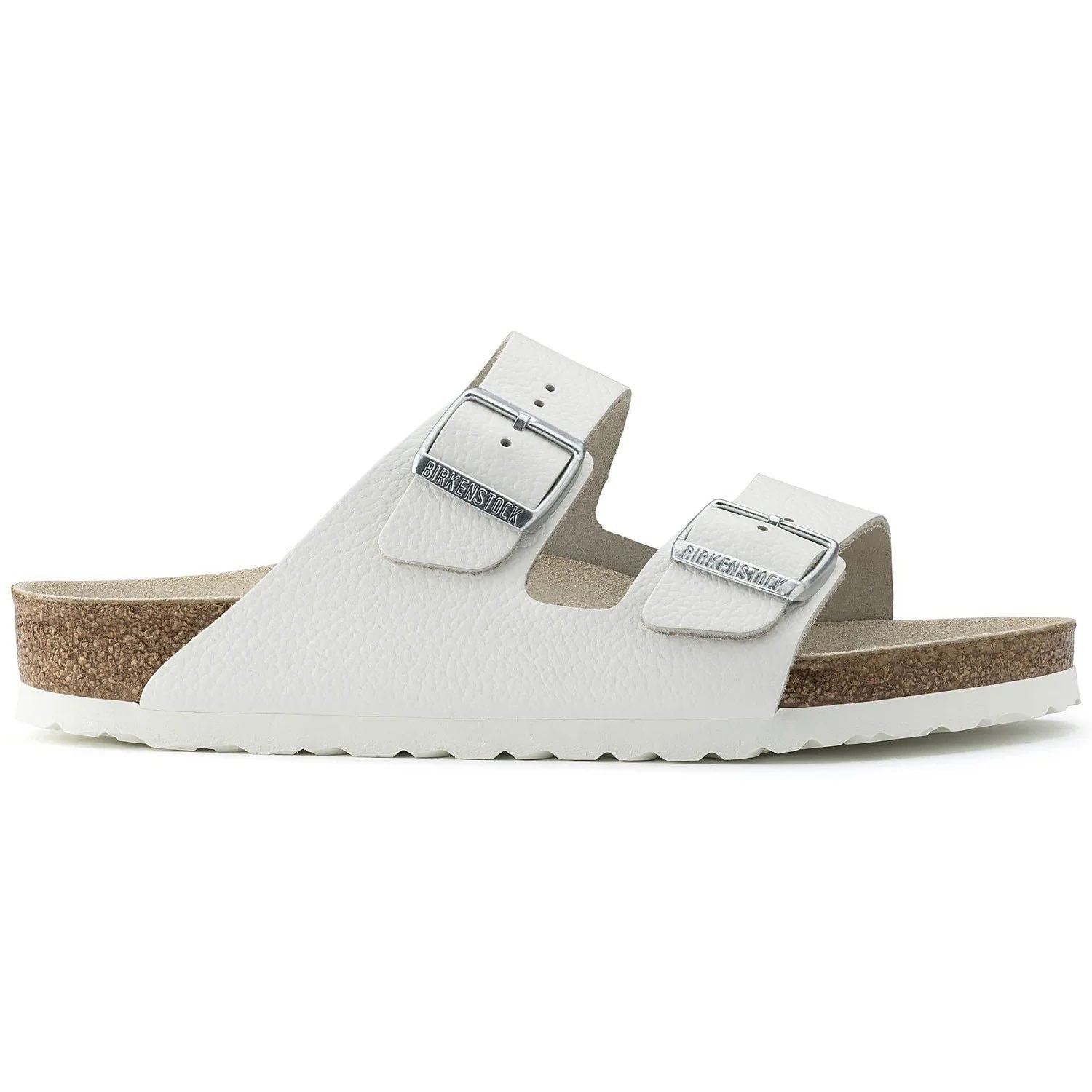 Birkenstock Classic White Leather Two-Strap Sandals
