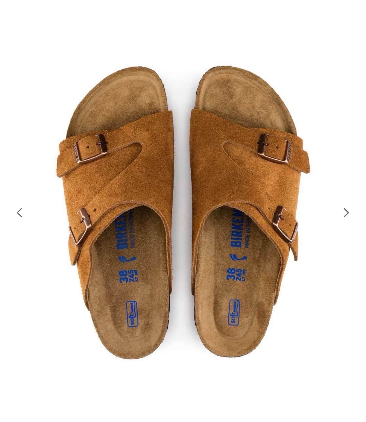 Birkenstock Suede Sandals in Rich Caramel Delight