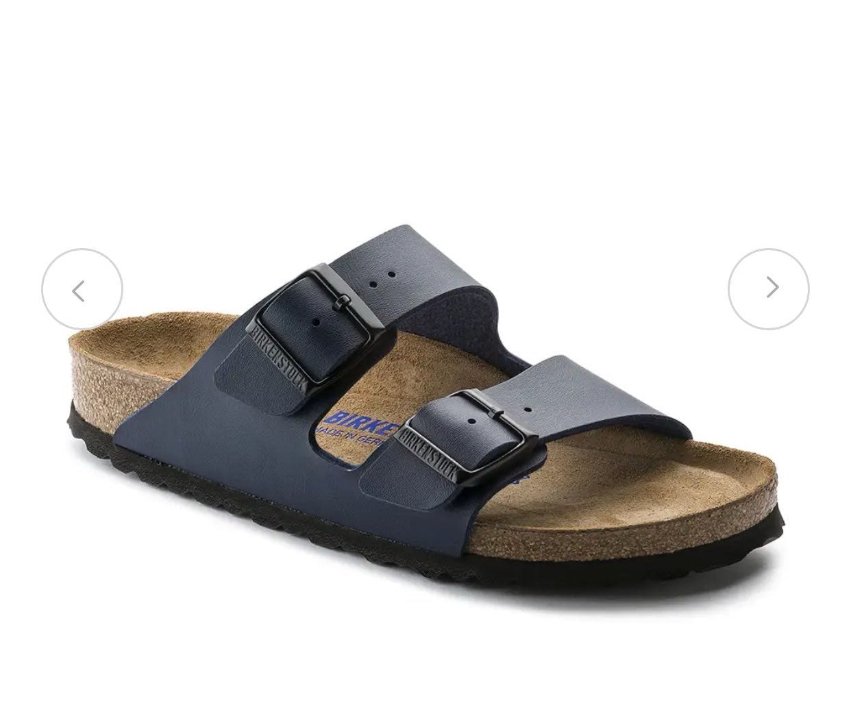 Birkenstock Elegant Navy Two-Strap Sandals
