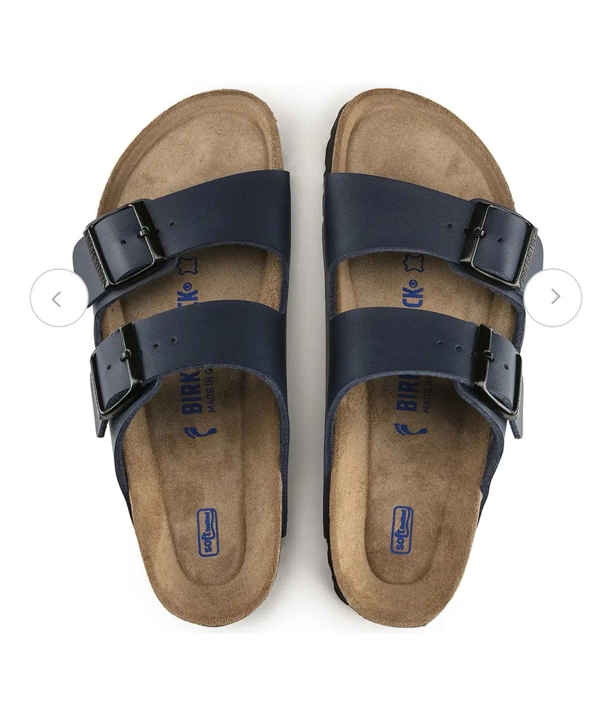 Birkenstock Elegant Navy Two-Strap Sandals