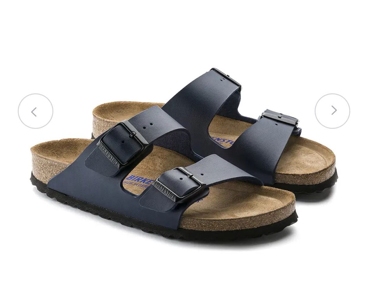 Birkenstock Elegant Navy Two-Strap Sandals