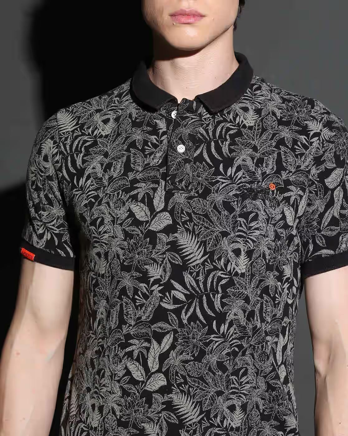 Superdry Tropical Noir Floral Polo Shirt