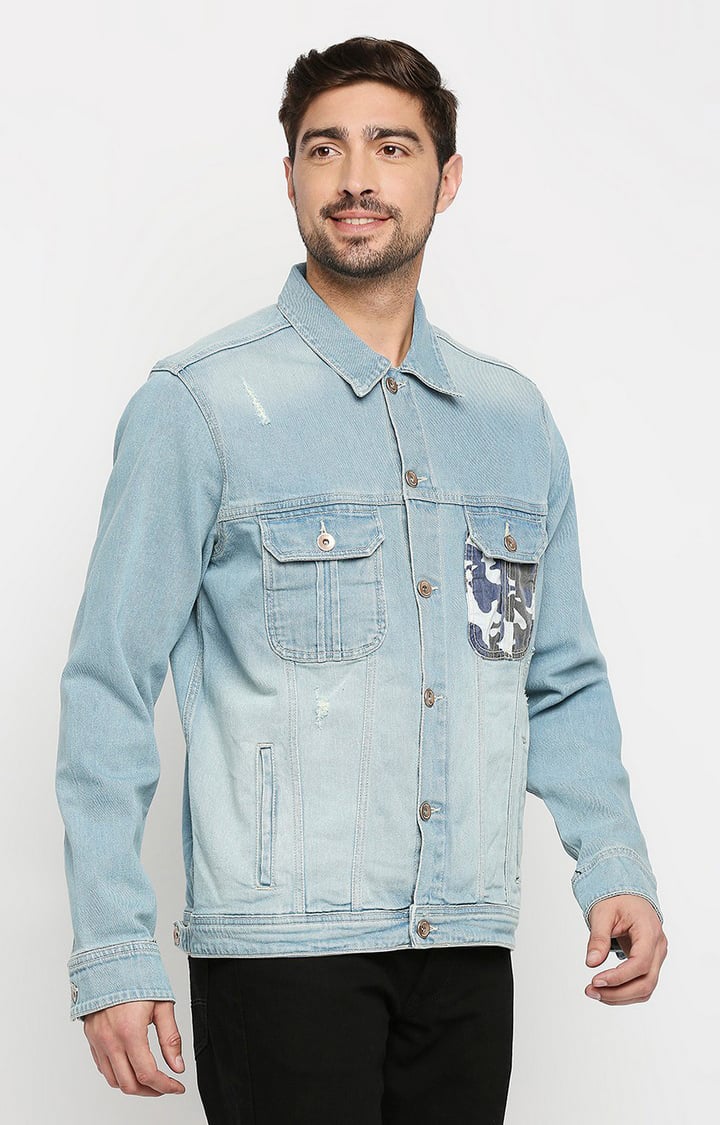 SPYKAR DenimCo Classic Camo Pocket Denim Jacket