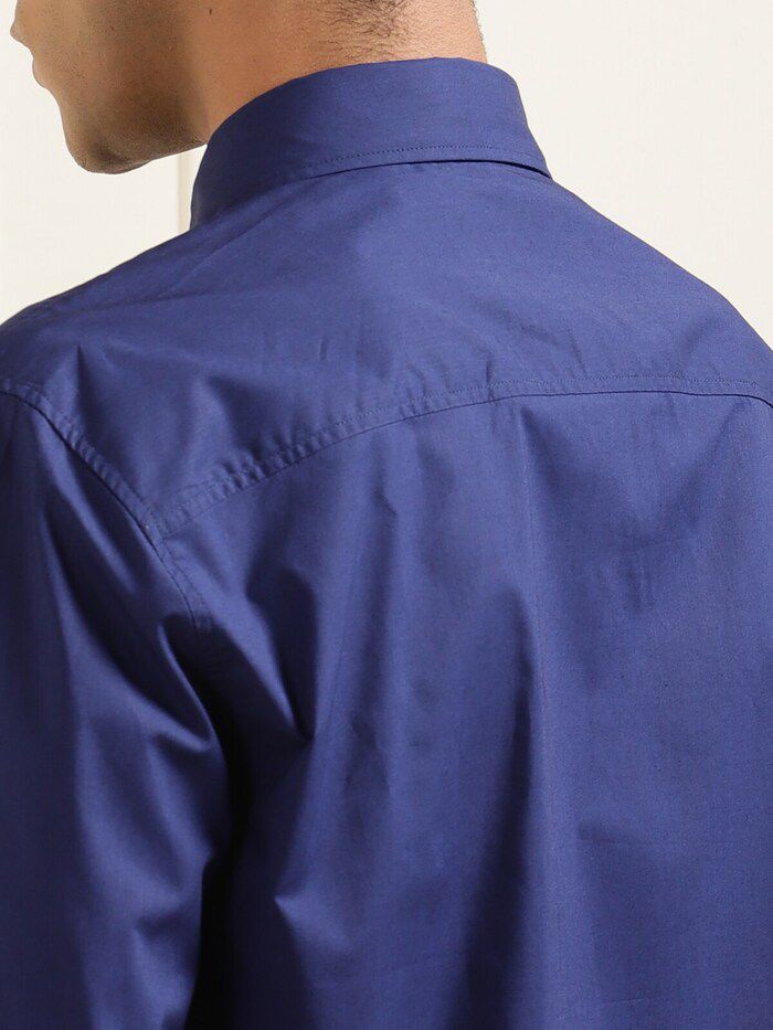 VERSACE JEANS COUTURE Prismatic Azure Classic Fit Long Sleeve Shirt