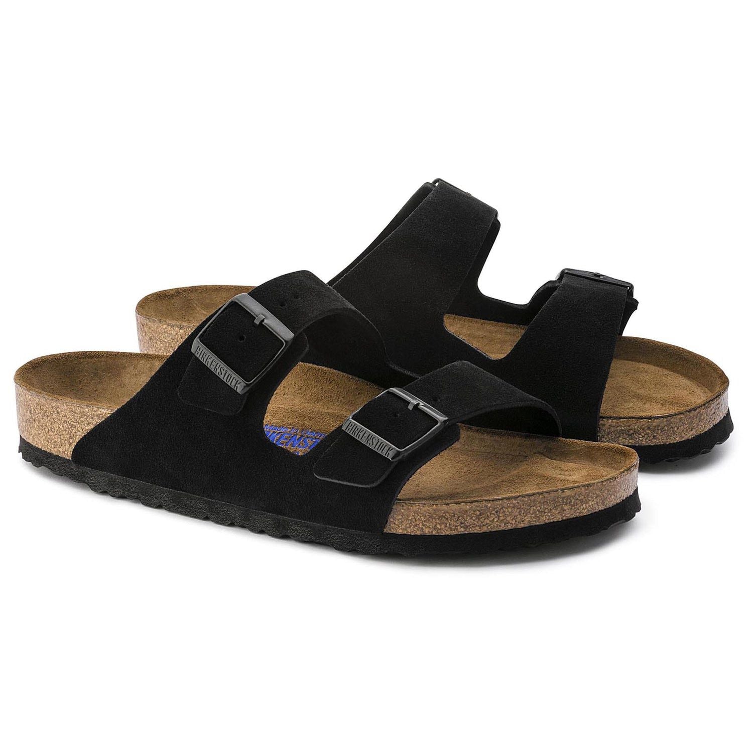 Birkenstock Suede Comfort Sandals in Midnight Black