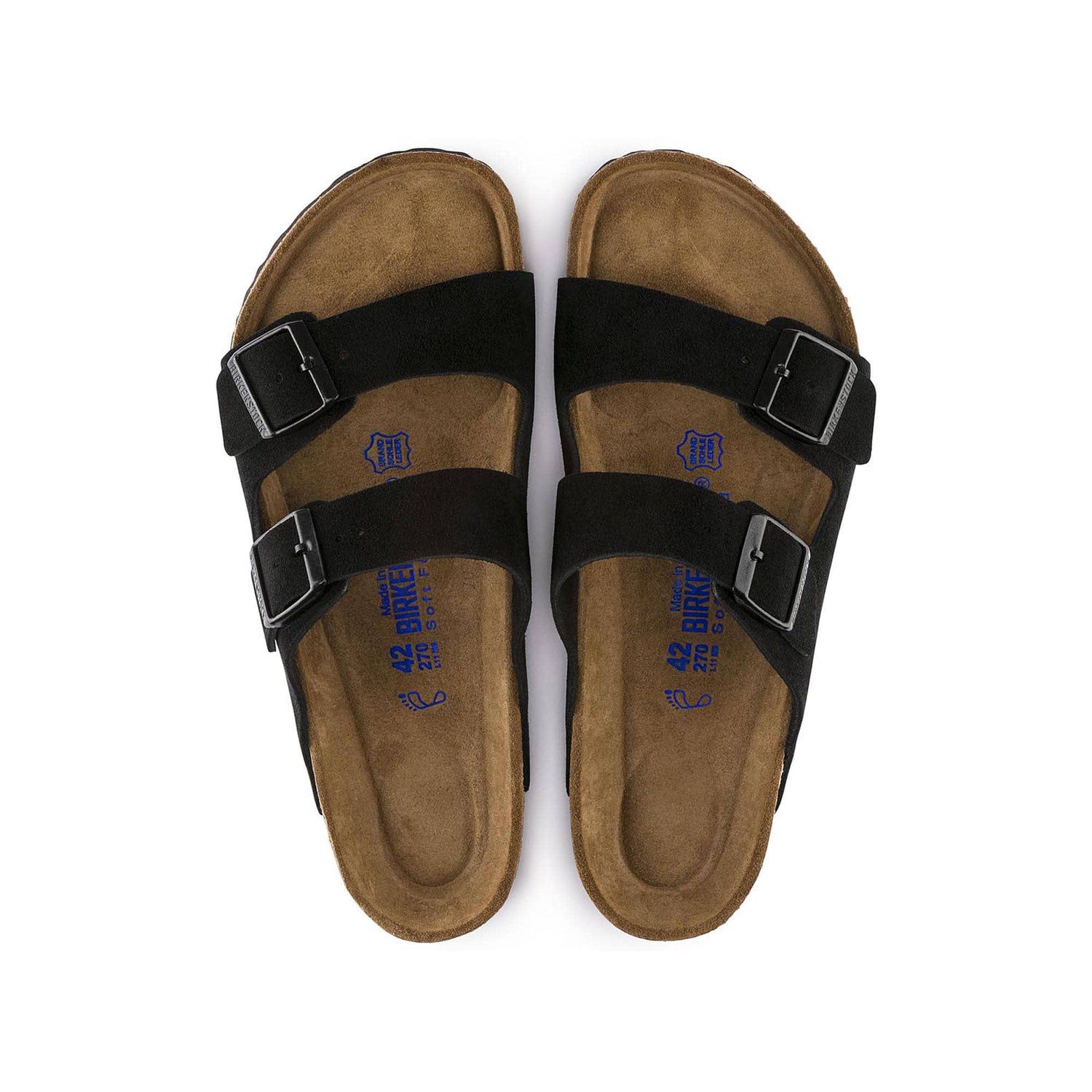 Birkenstock Suede Comfort Sandals in Midnight Black