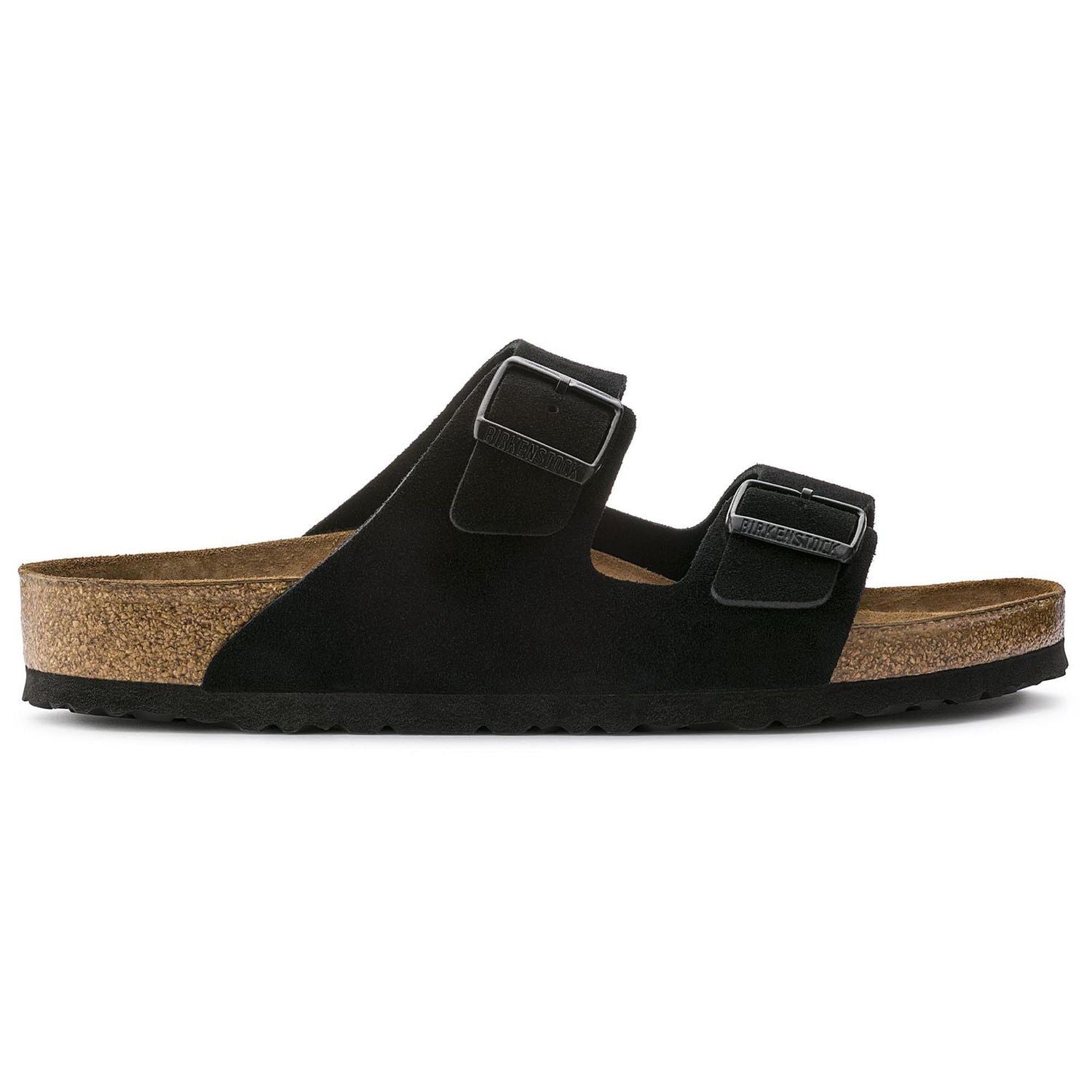 Birkenstock Suede Comfort Sandals in Midnight Black