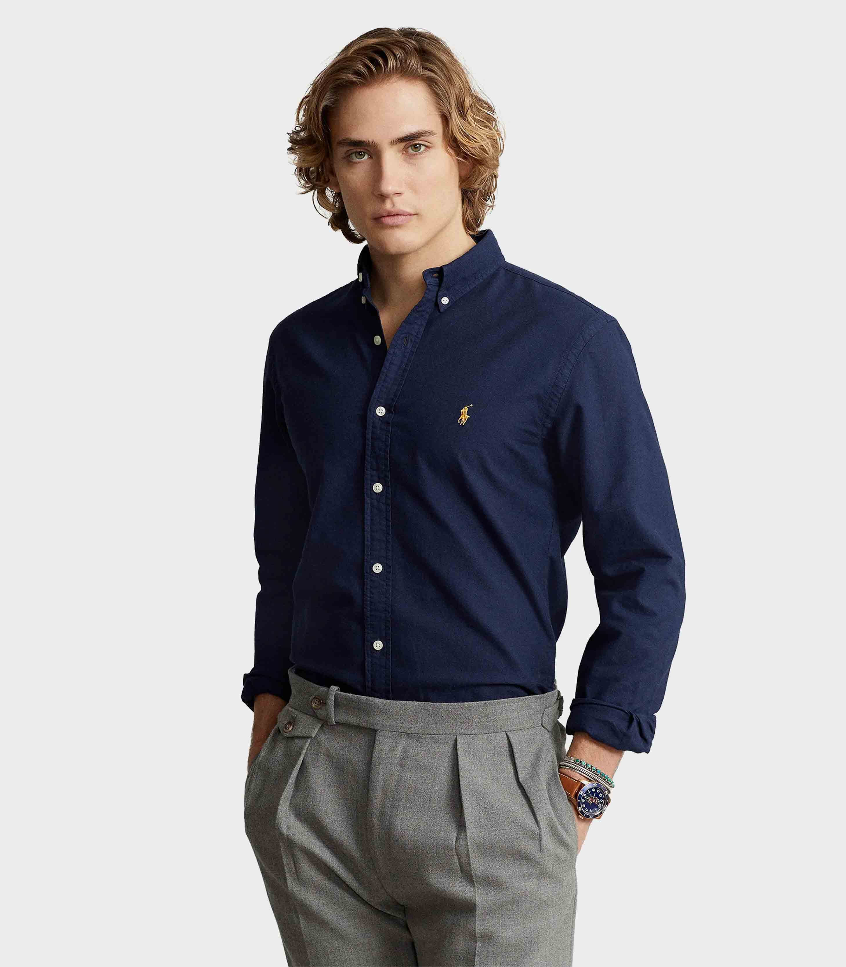Polo Ralph Lauren Classic Blue Elegance Button-Up Shirt