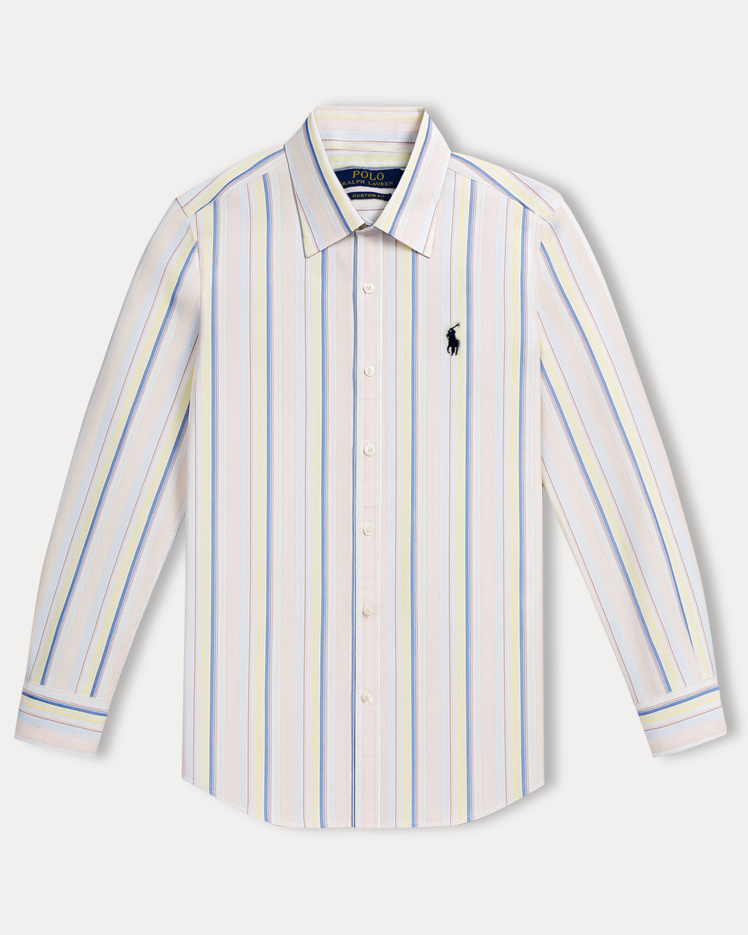 Polo Ralph Lauren Custom Fit Striped Shirt in Soft Pastel Hues