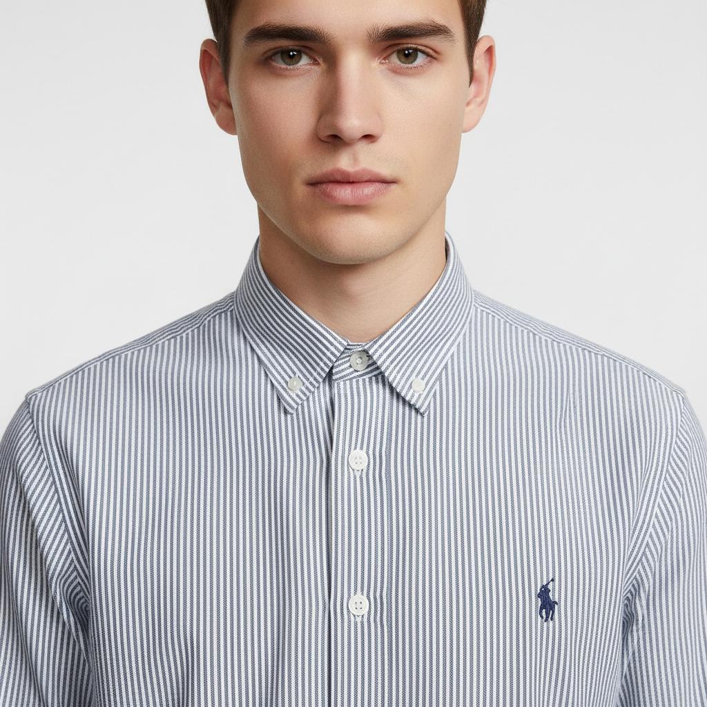POLO RALPH LAUREN Classic Fit Striped Button-Down Shirt - zoomed view