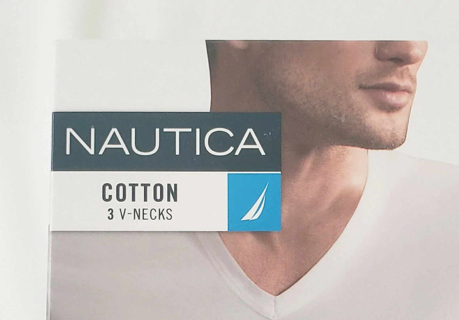 NAUTICA Cotton 3-Pack V-Neck T-Shirts