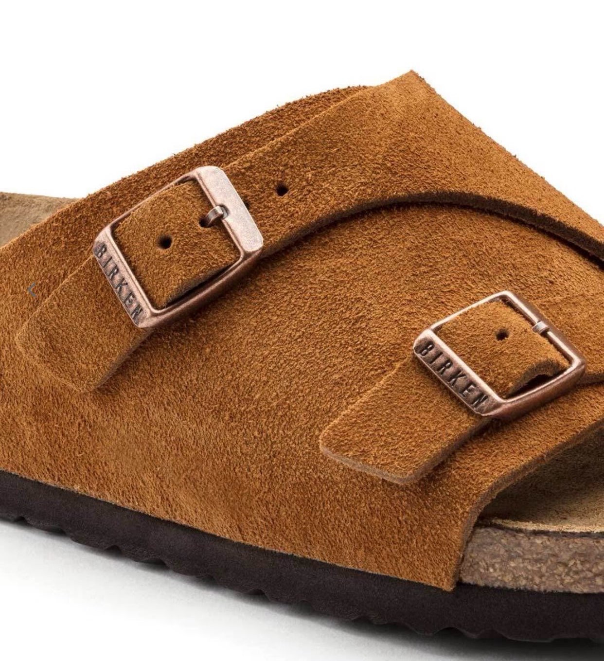 Birkenstock Suede Sandals in Rich Caramel Delight
