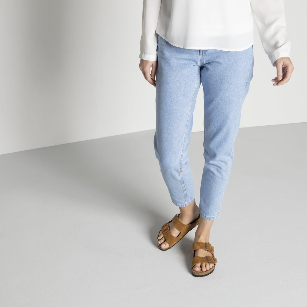 Birkenstock Suede Sandals in Warm Caramel Delight