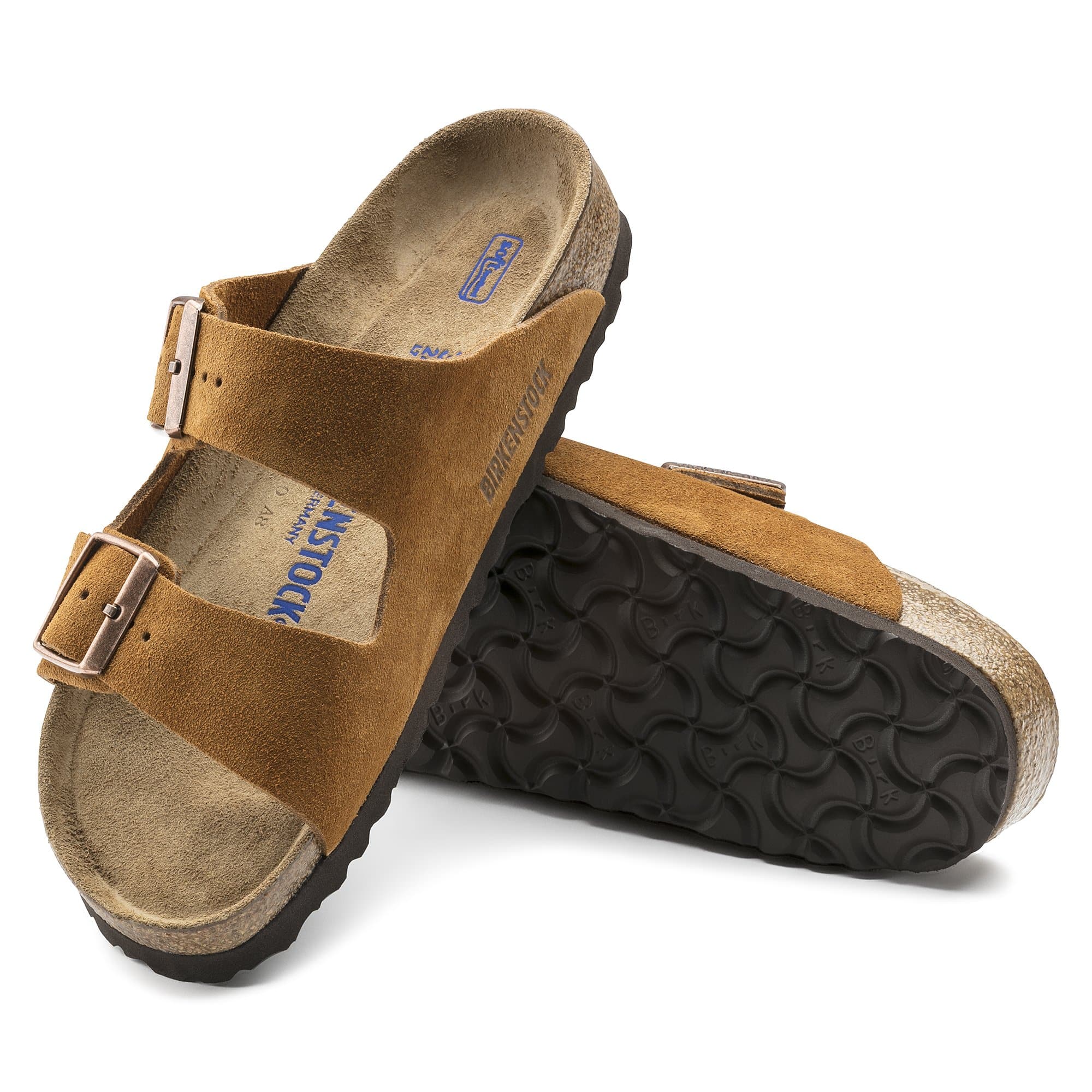 Birkenstock Suede Sandals in Warm Caramel Delight