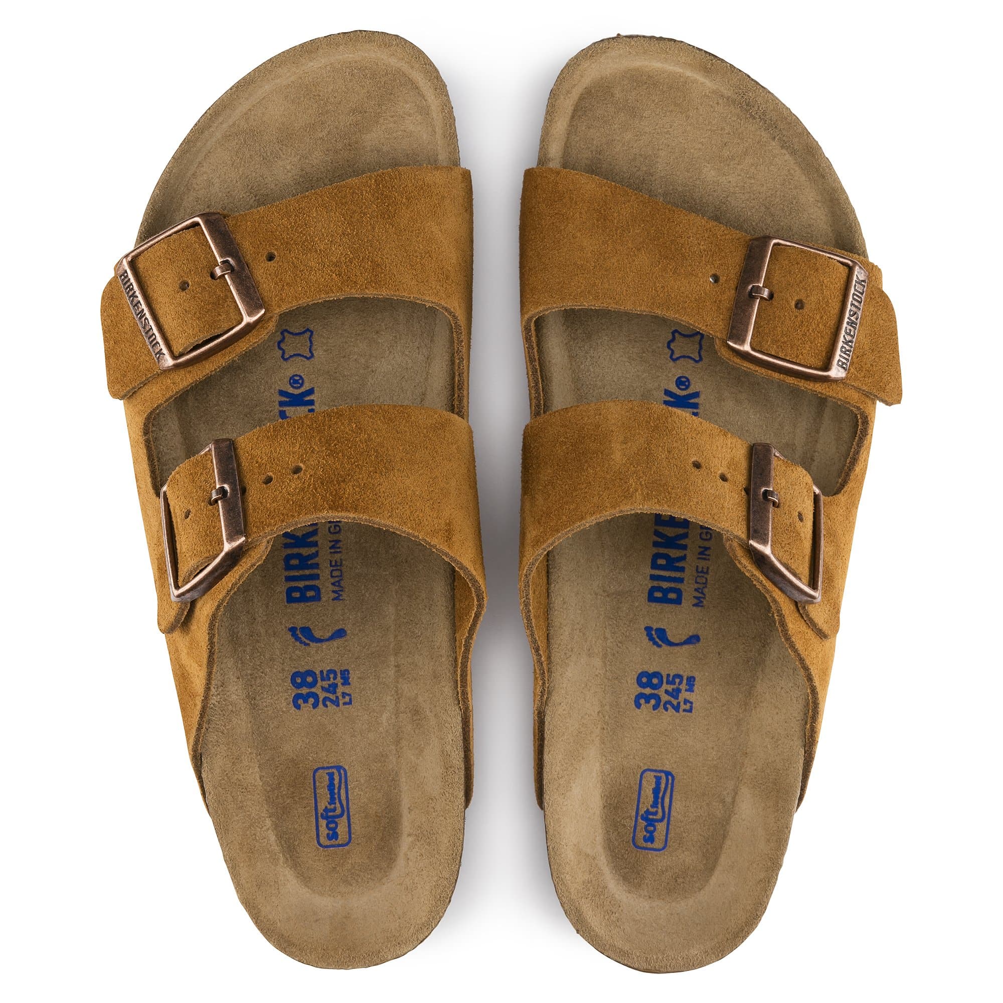 Birkenstock Suede Sandals in Warm Caramel Delight